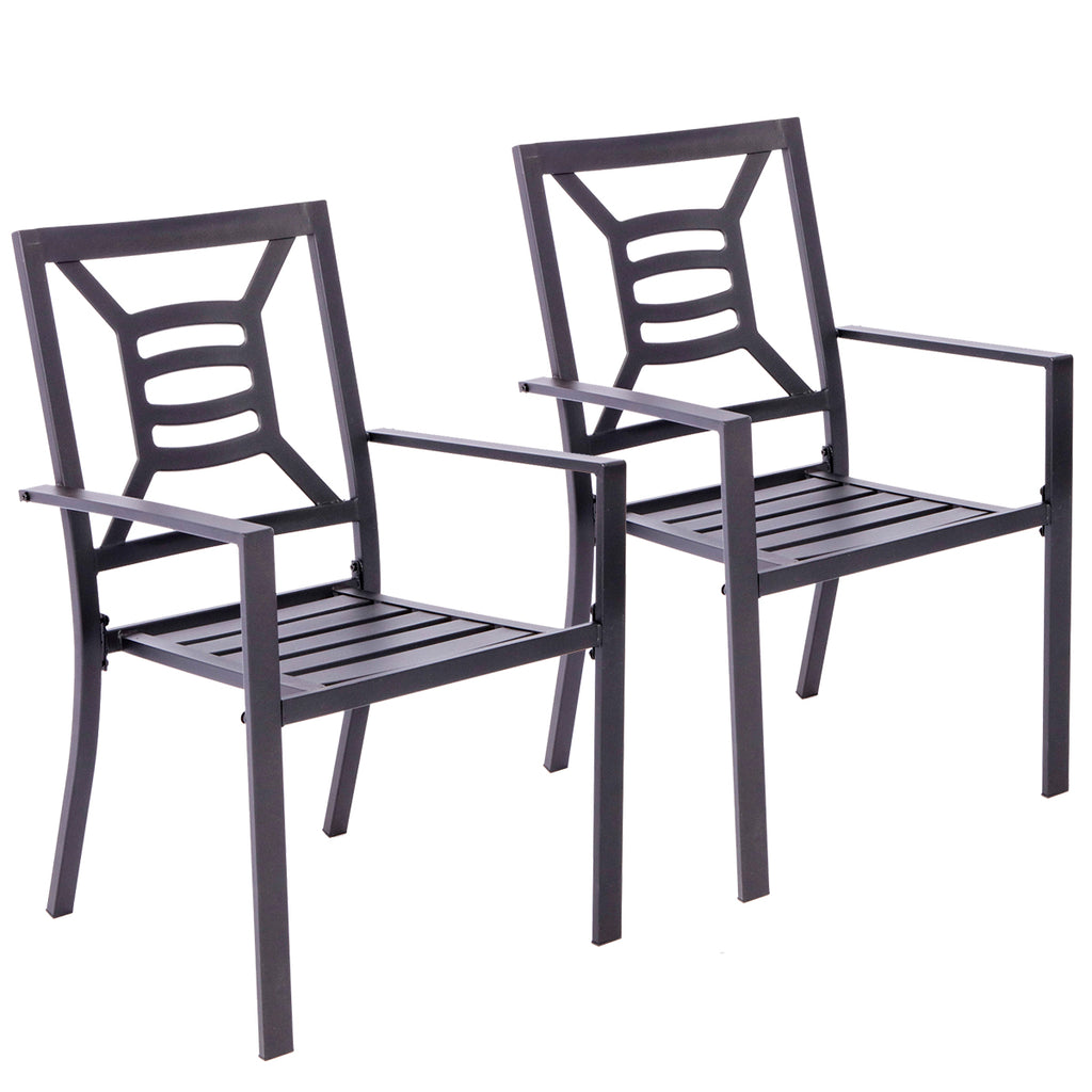 2pk Patio Steel Chairs