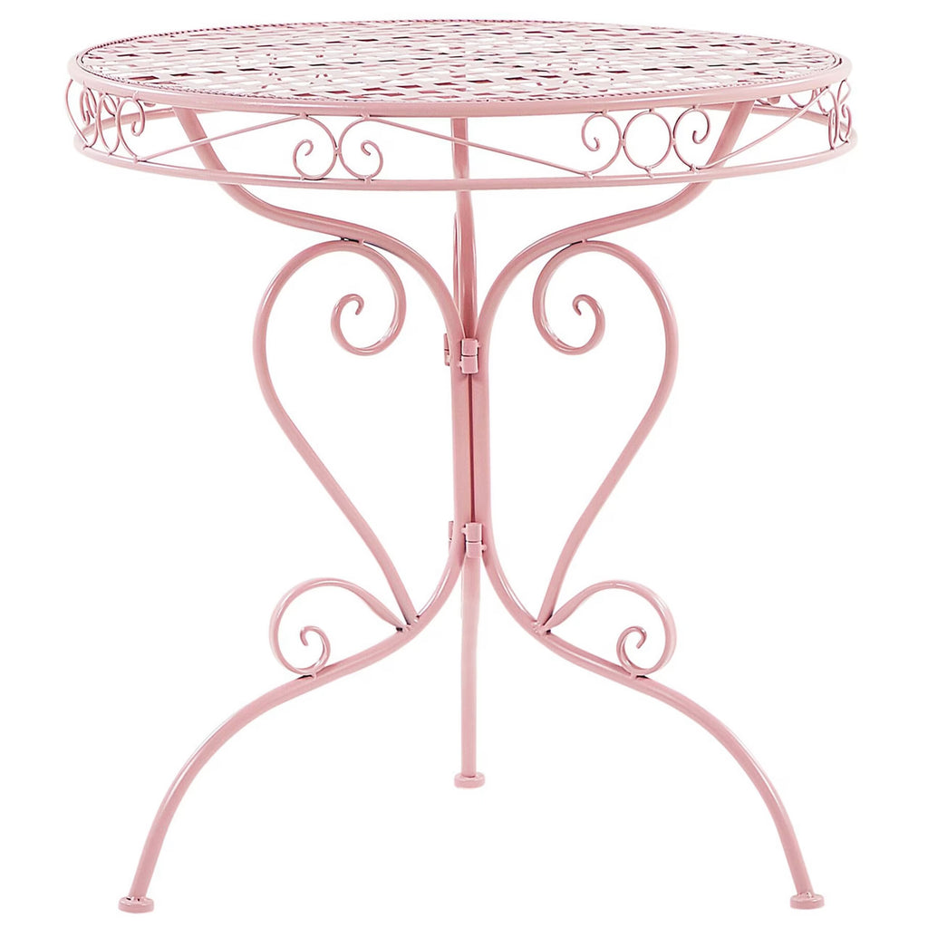 Pink Metal Balcony Furniture Set