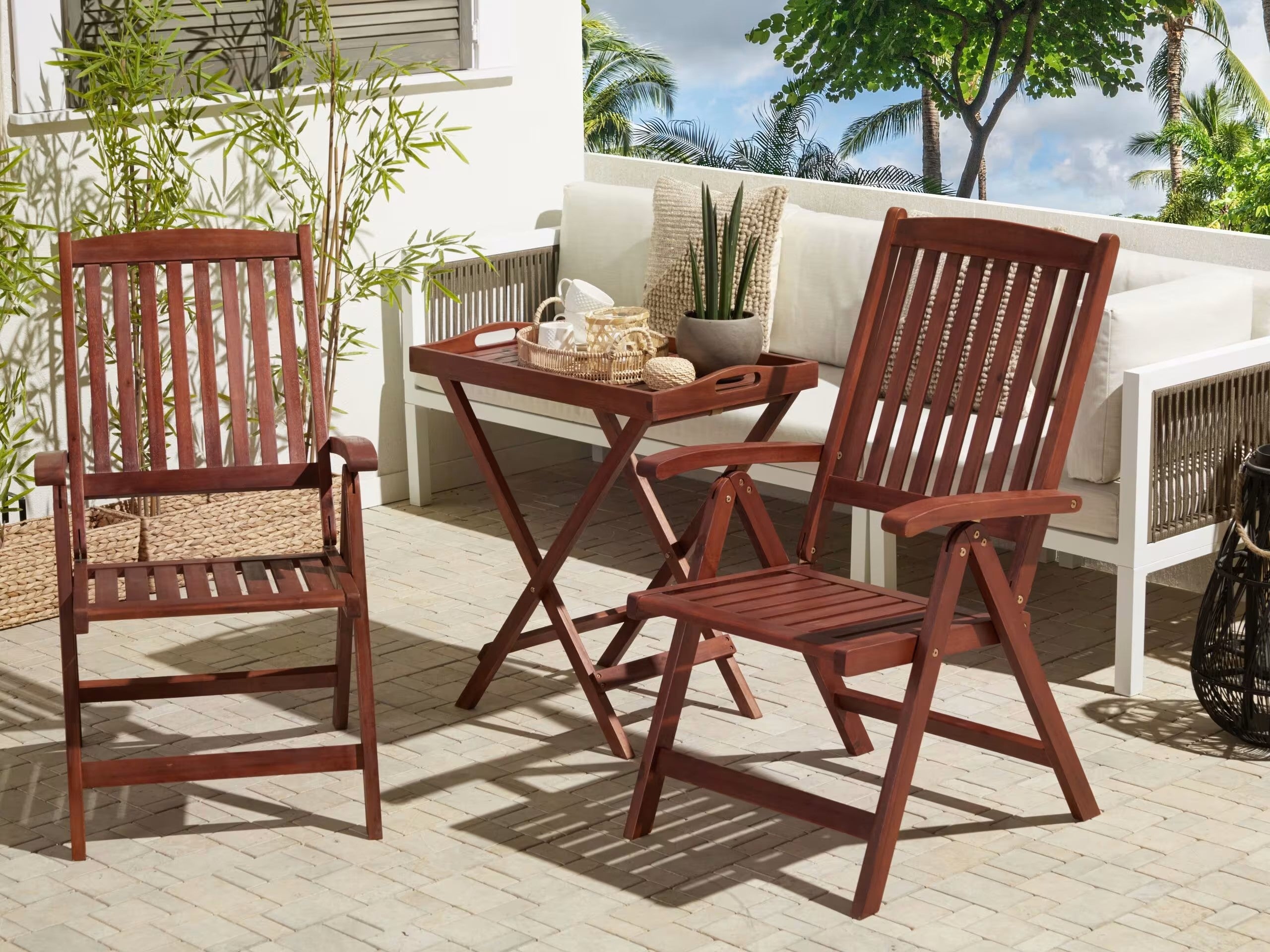 Acacia Wood Balcony Set