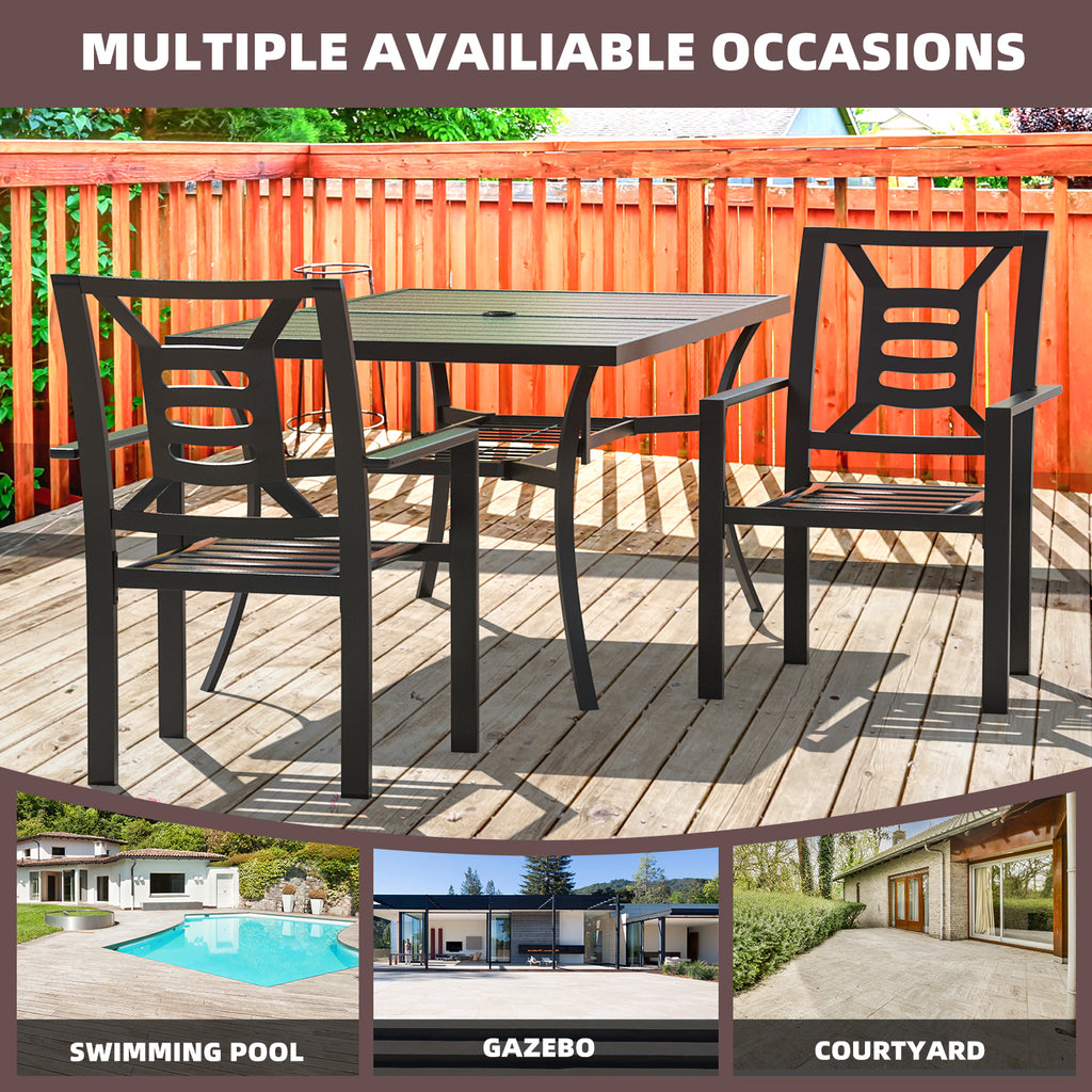 2pk Patio Steel Chairs