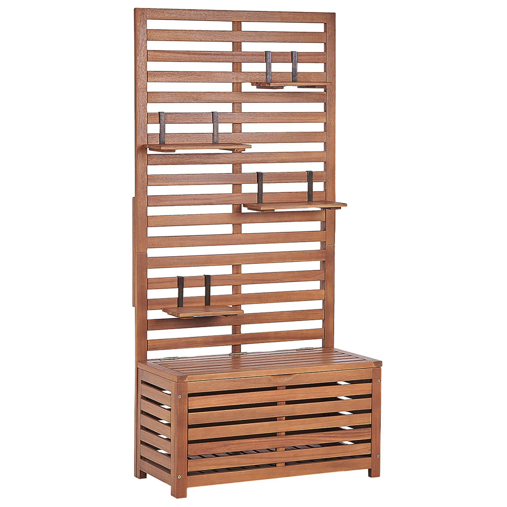 Acacia Wood Wall Bench