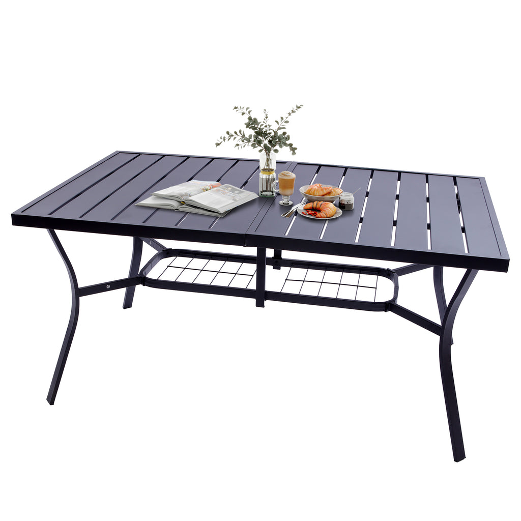 Patio Rectangle Steel Dining Table