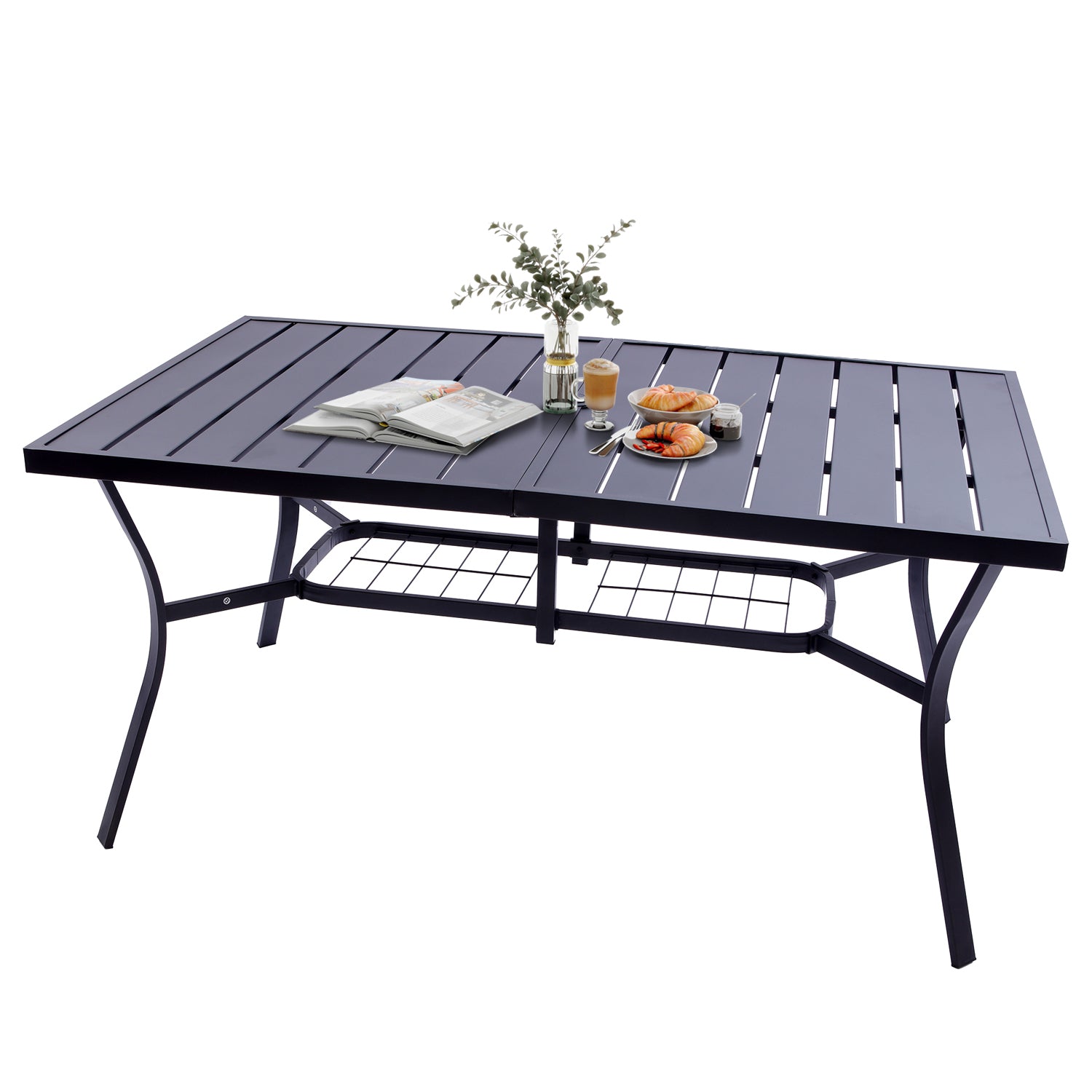 Patio Rectangle Steel Dining Table