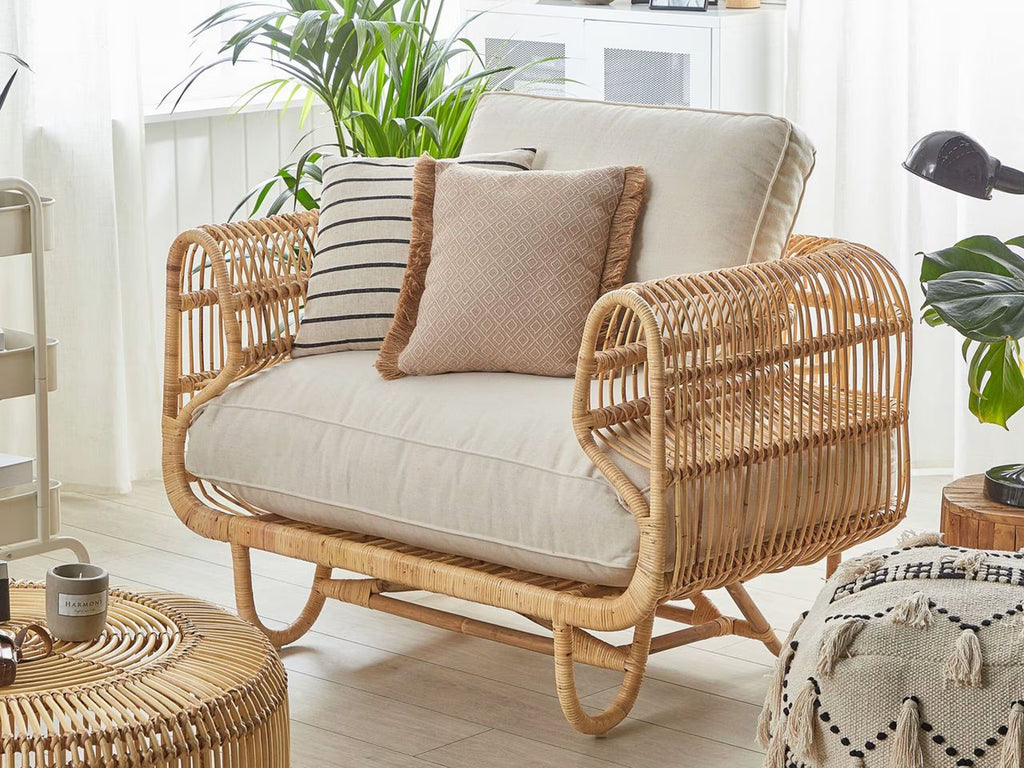 Natural Rattan Armchair