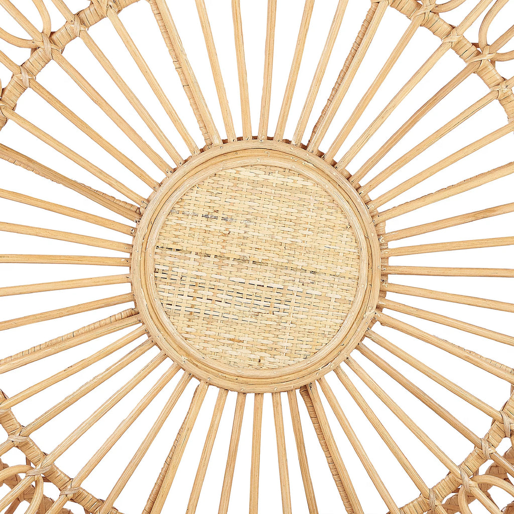 Natural Beige Rattan Coffee Table