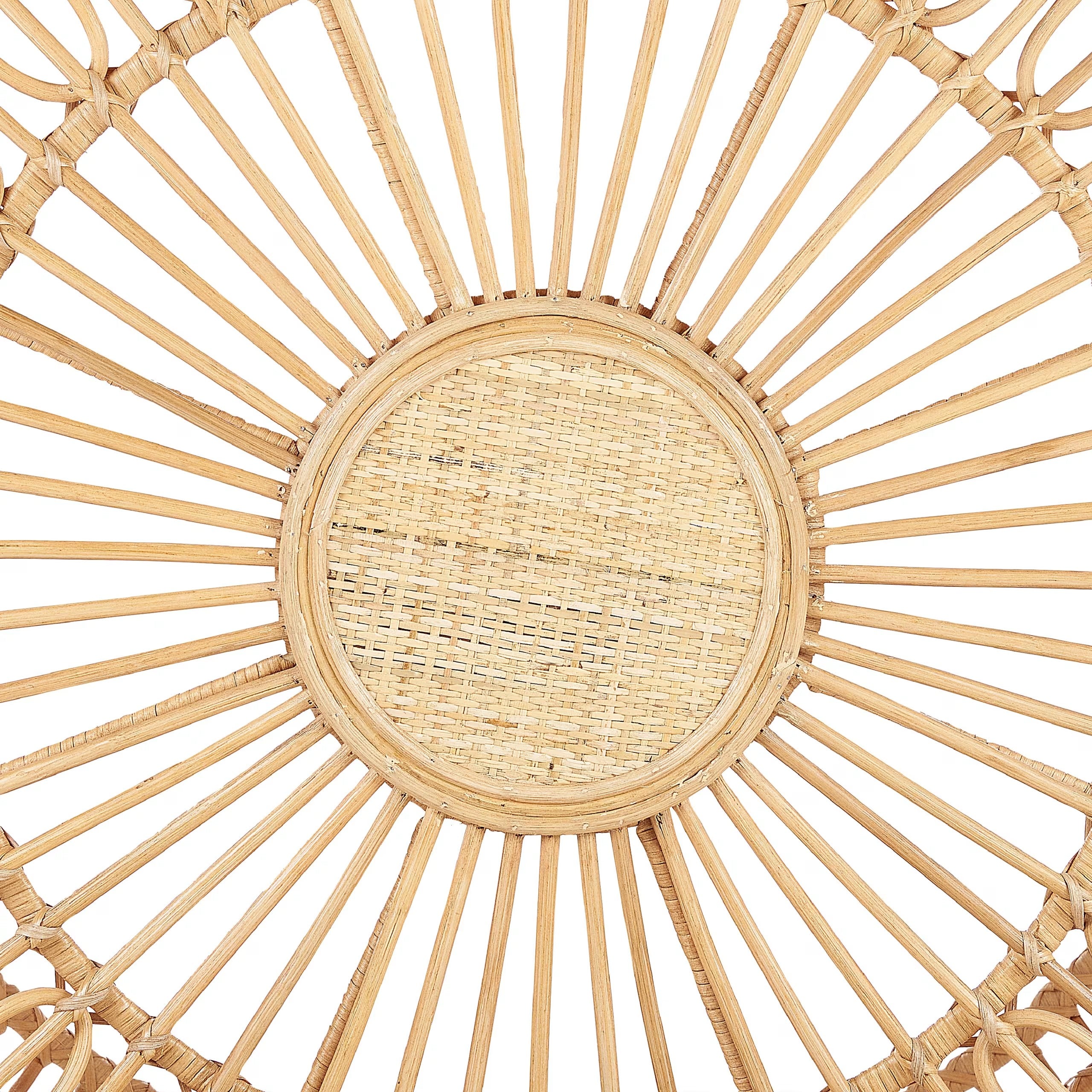 Natural Beige Rattan Coffee Table