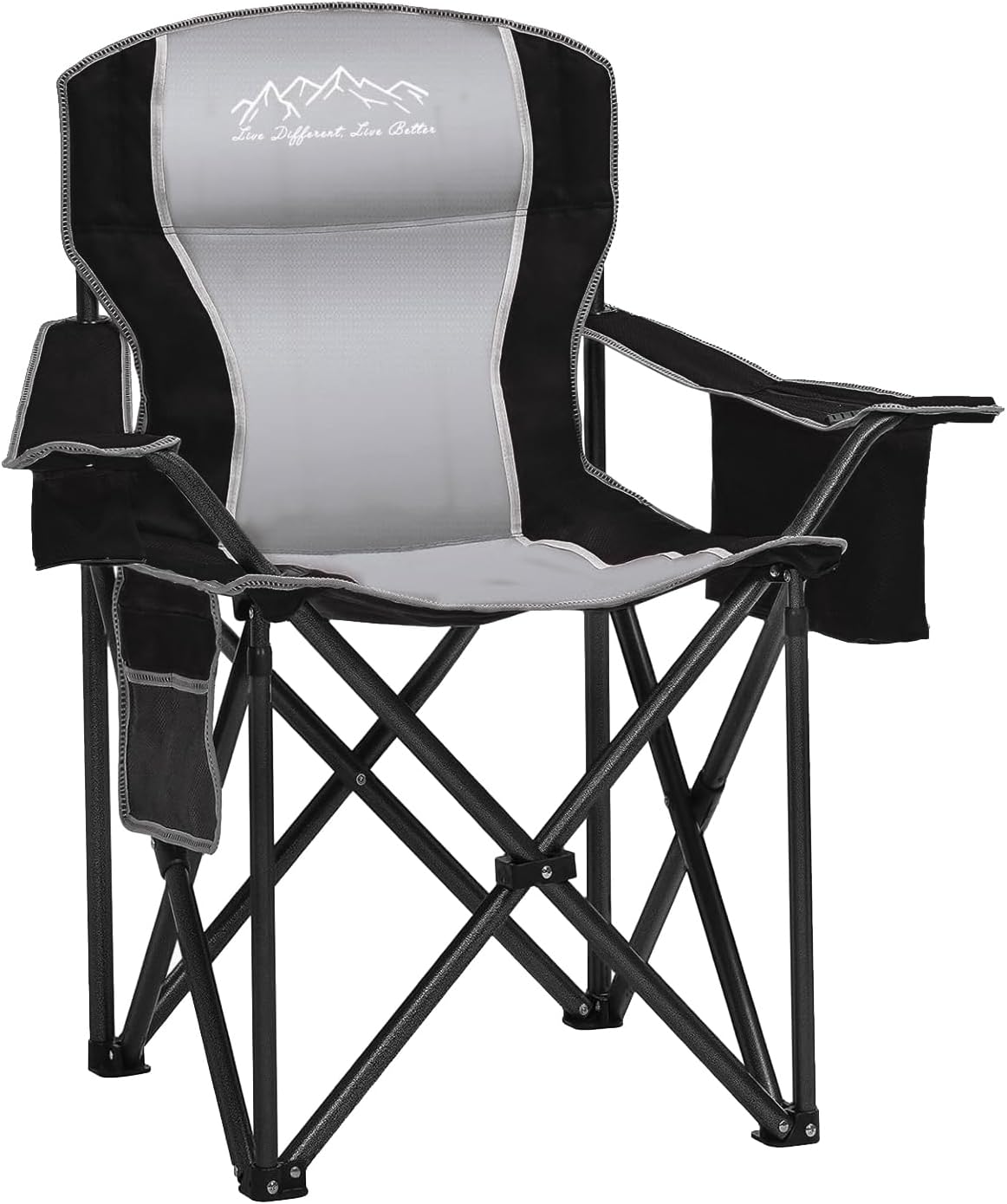 Freesky Camping Chair Heavy Duty High Back Folding Chair Padded Seat