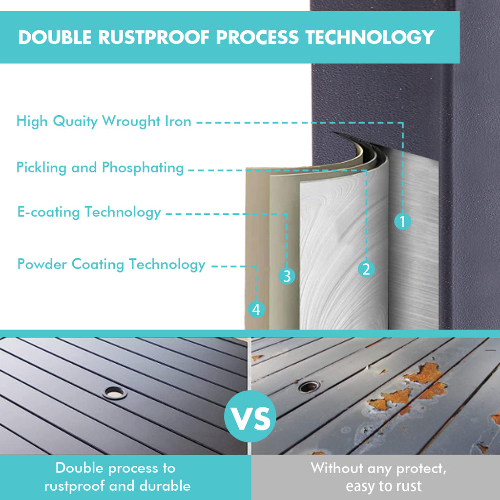 Patio Rectangle Steel Dining Table