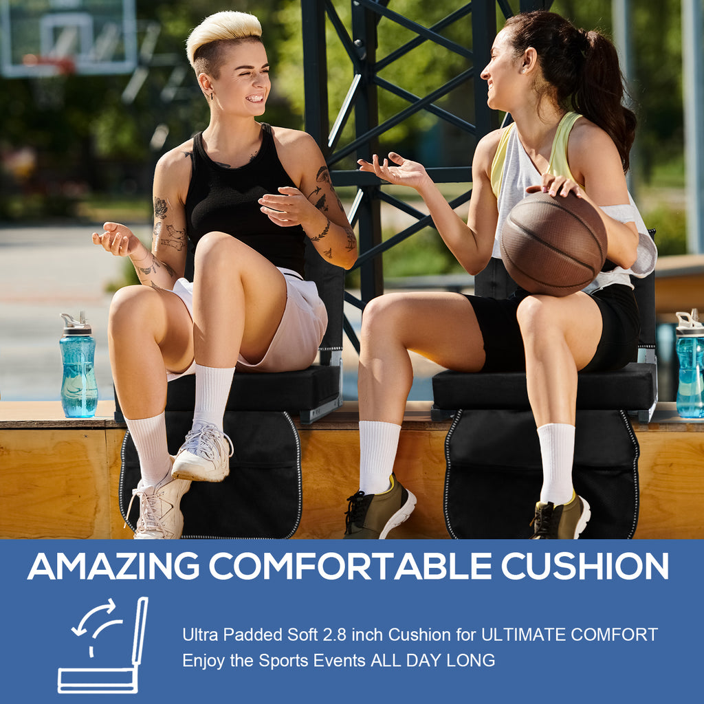 Freesky Comfortable Stadium Seats for Bleachers with Back Support & Cushioned Seat
