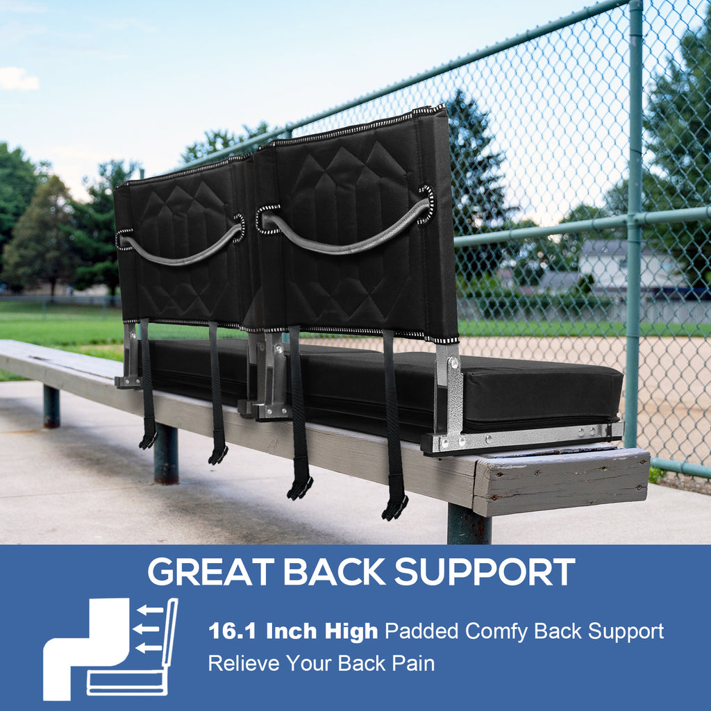 Freesky Comfortable Stadium Seats for Bleachers with Back Support & Cushioned Seat