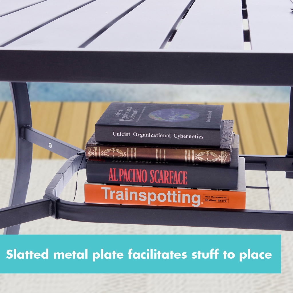 Patio Rectangle Steel Dining Table