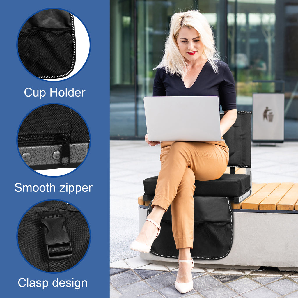 Freesky Comfortable Stadium Seats for Bleachers with Back Support & Cushioned Seat