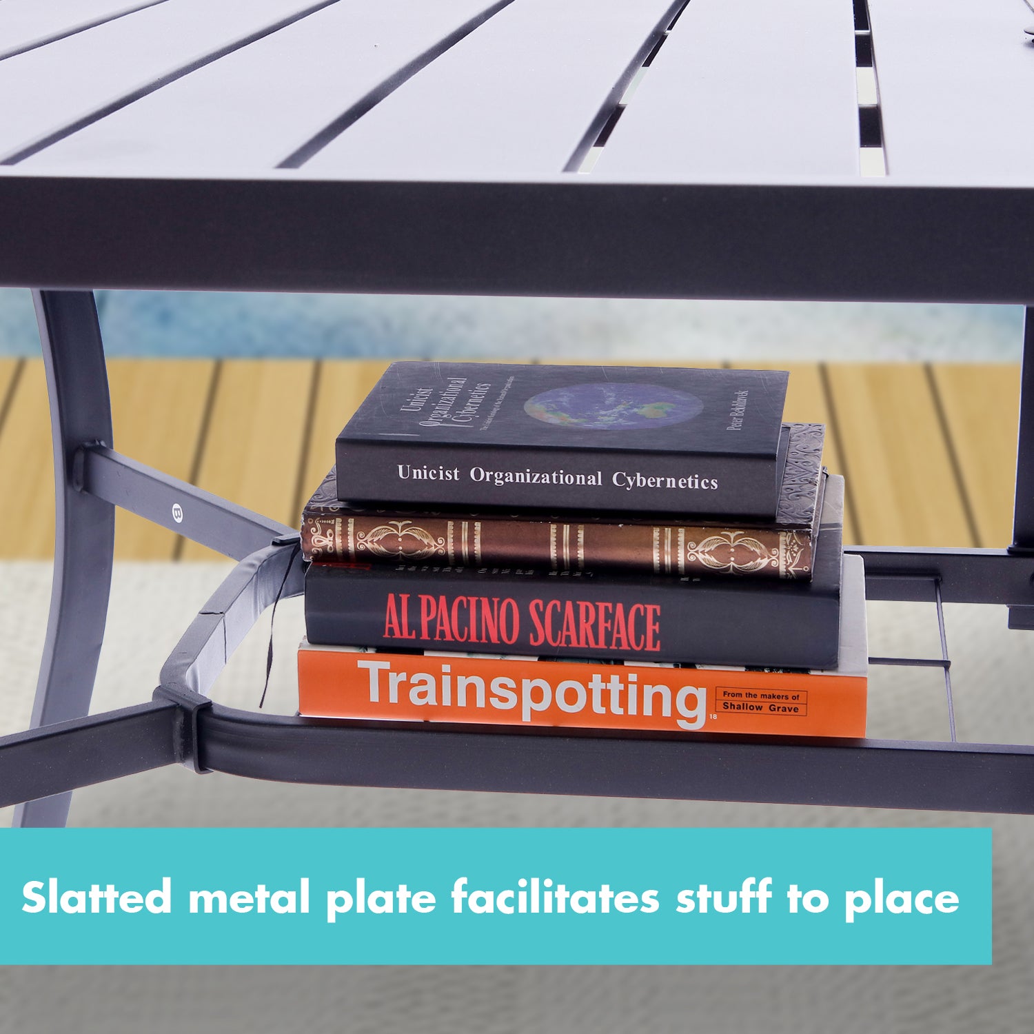 Patio Rectangle Steel Dining Table