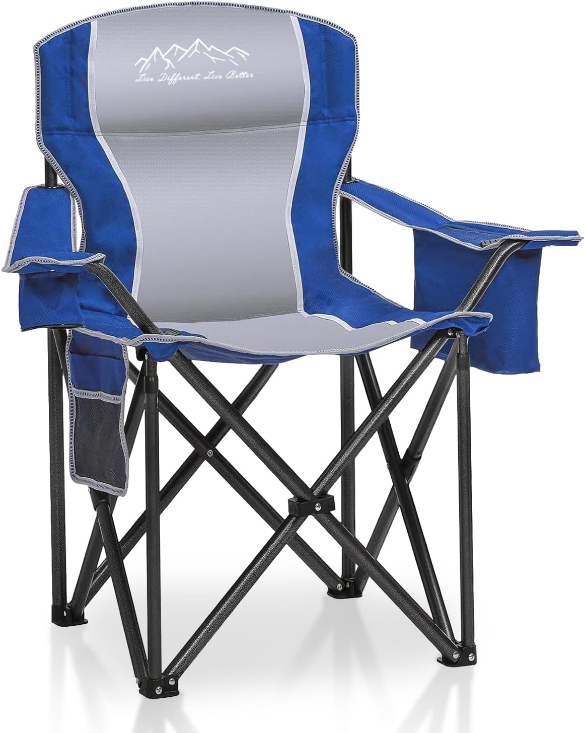 Freesky Camping Chair Heavy Duty High Back Folding Chair Padded Seat