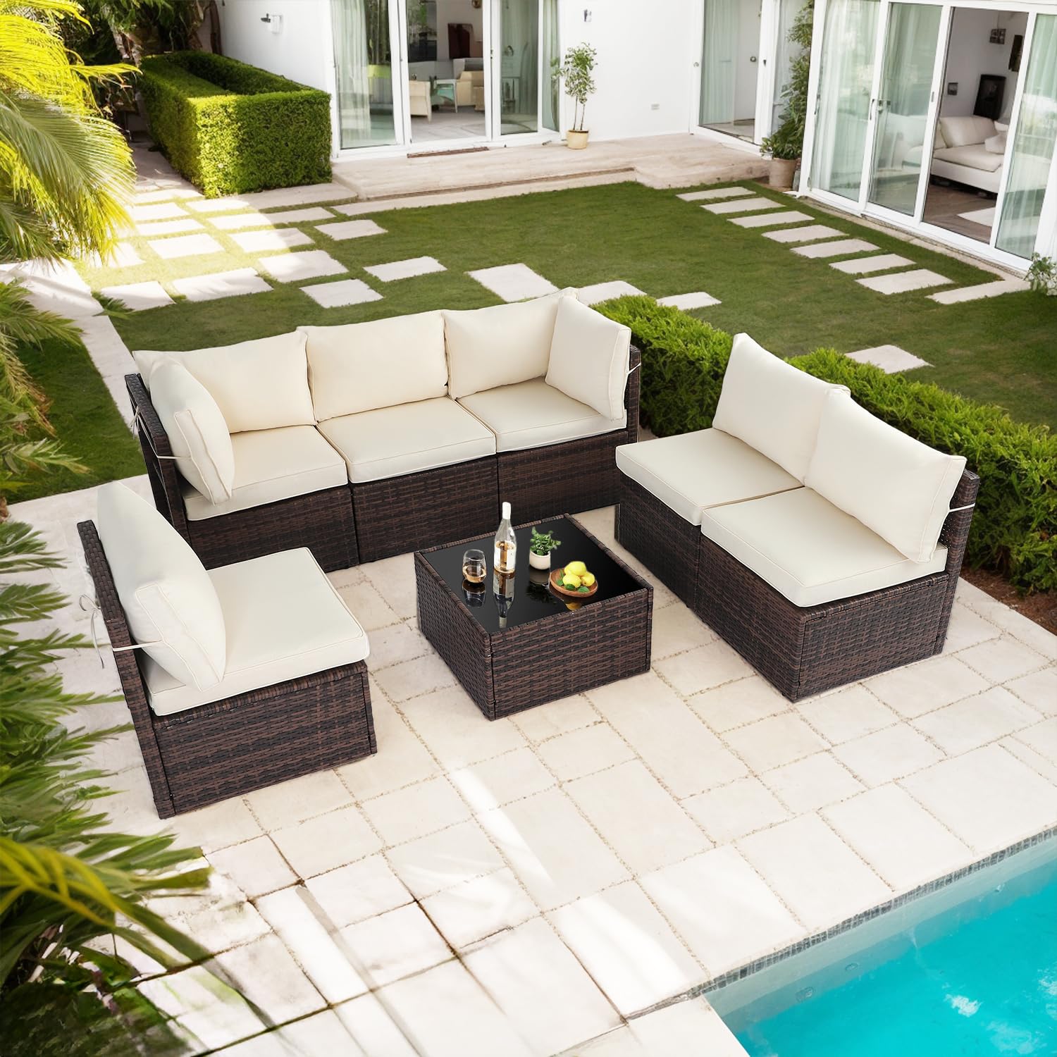 7pcs Patio Conversation Set
