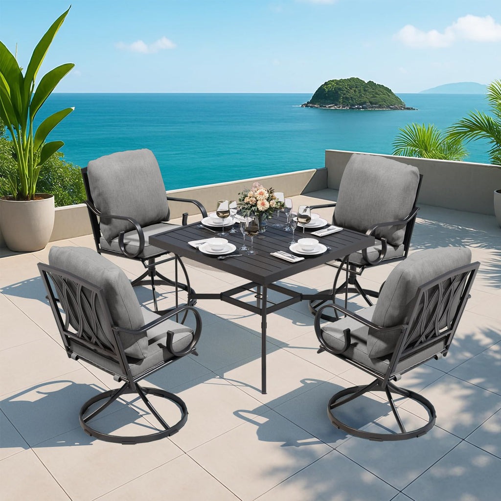 5pcs Patio Swival Dining Set