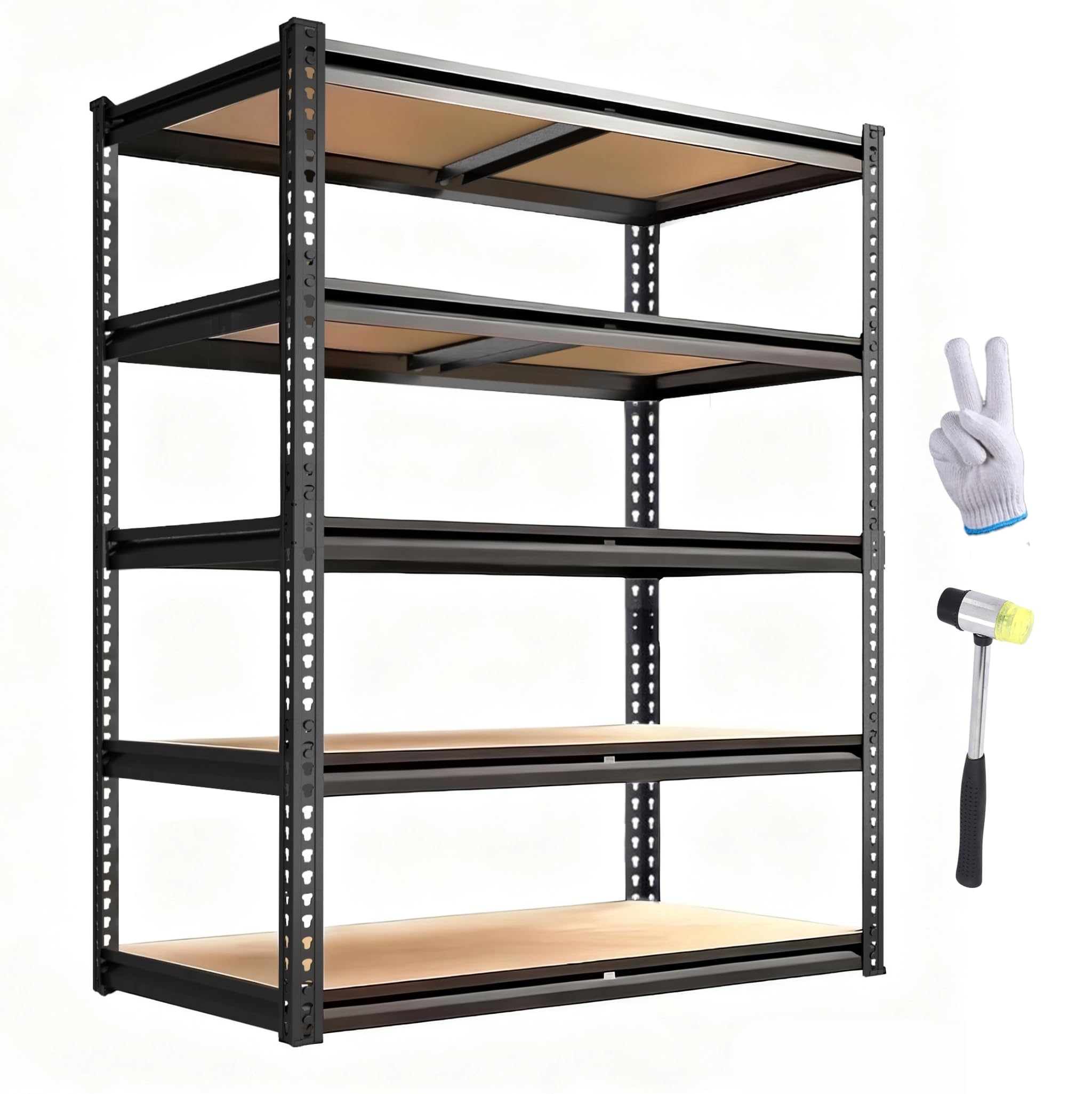 TEISURE Storage Rack,2400 LBS Garage Shelving Units,16" x 35.5'' x 72'' Storage Shelves Heavy Duty
