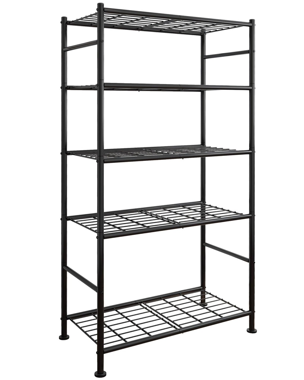 ADRERIC Storage Shelves - 5 Tier Shelf Organizer, Heavy Duty Garage Shelving Unit with Leveling Feet