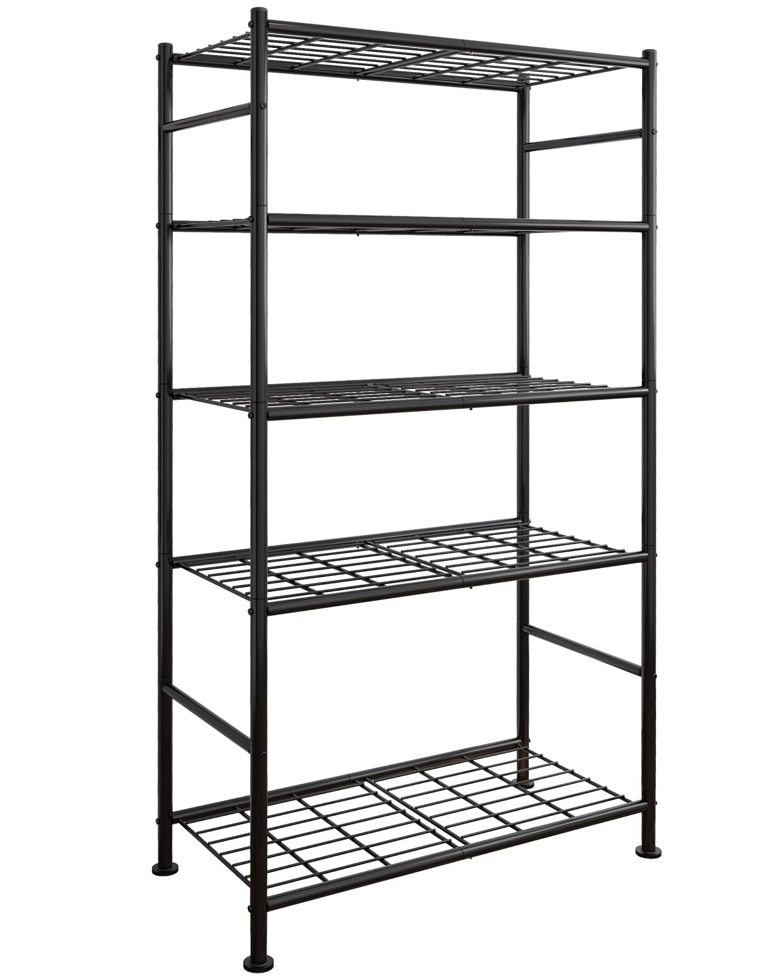 ADRERIC Storage Shelves - 5 Tier Shelf Organizer, Heavy Duty Garage Shelving Unit with Leveling Feet
