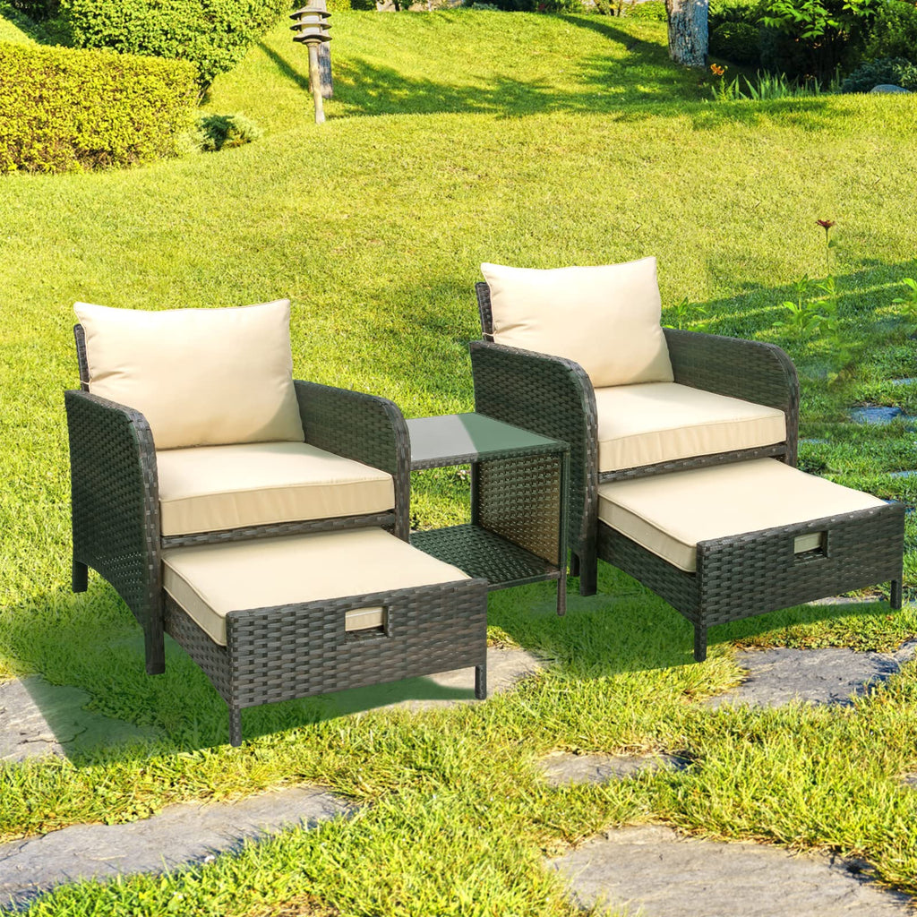 5 Pieces Patio conversation sofa set