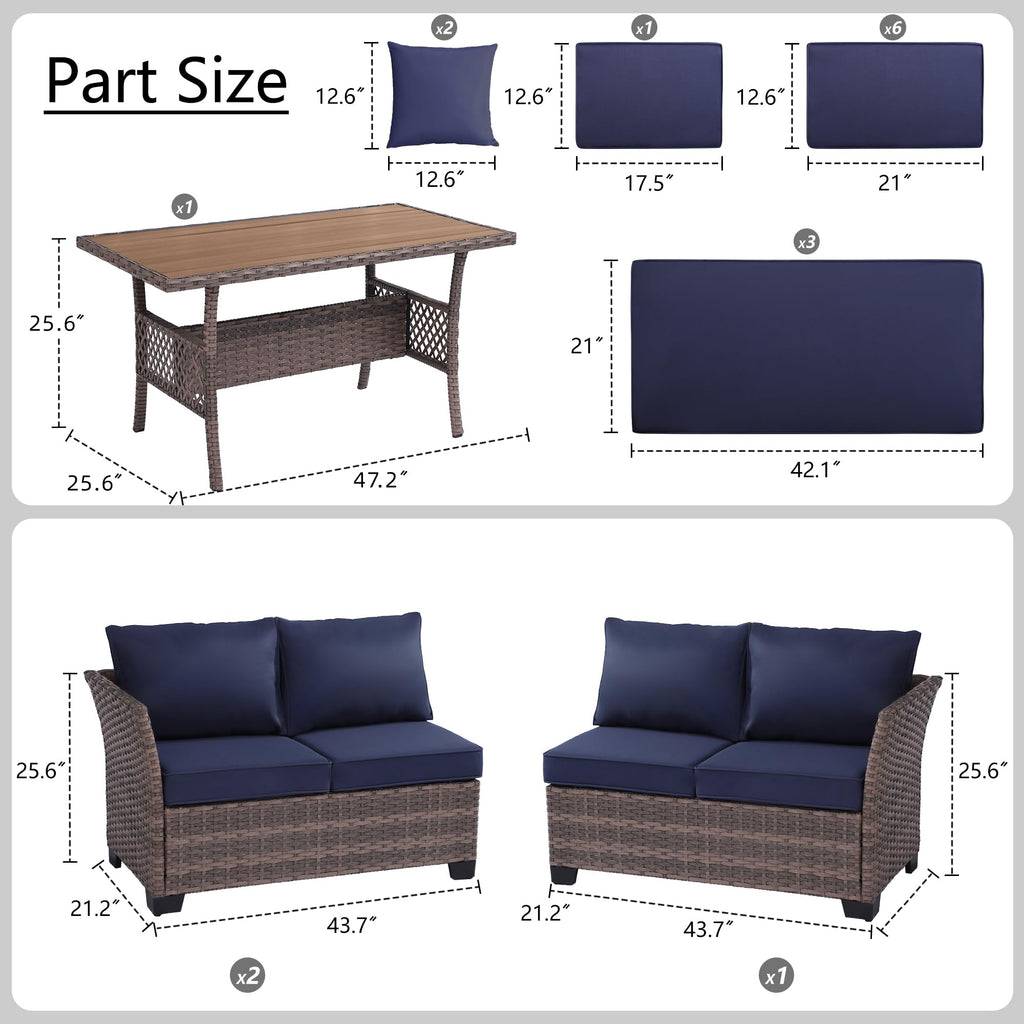 7pcs Patio Furniture Set