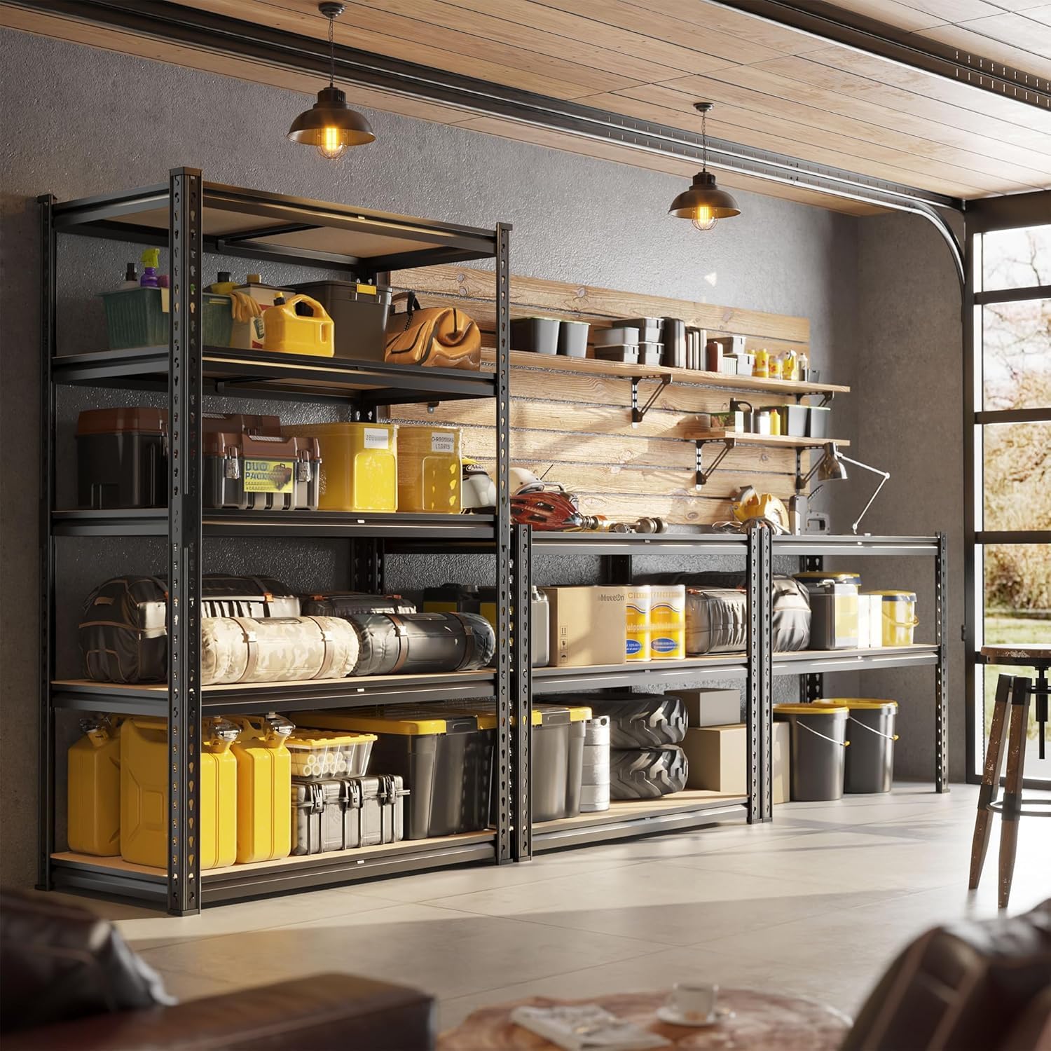 TEISURE Storage Rack,2400 LBS Garage Shelving Units,16" x 35.5'' x 72'' Storage Shelves Heavy Duty