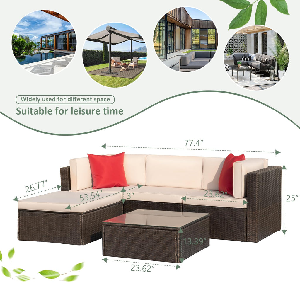 3pcs Patio Sofa Set