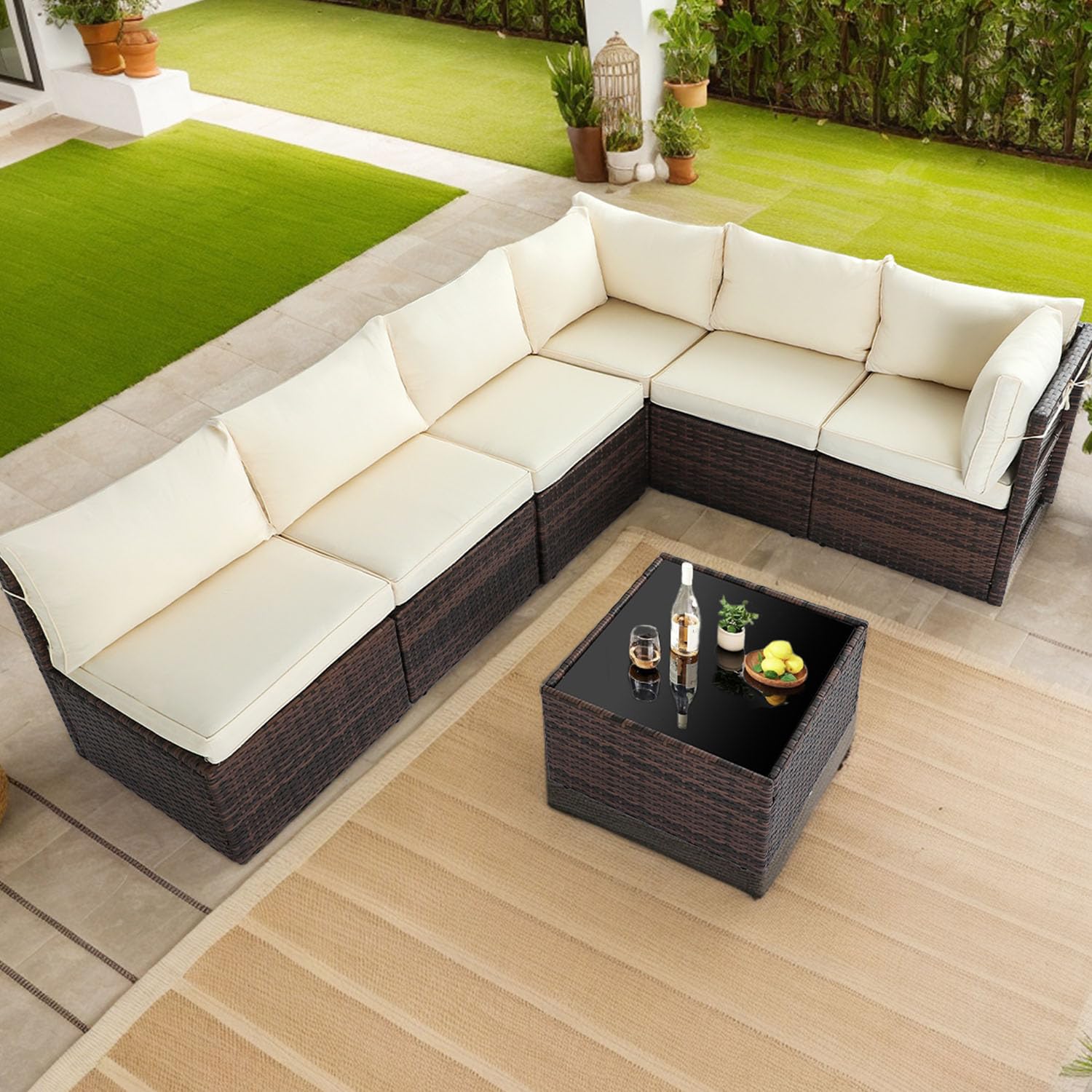 7pcs Patio Conversation Set