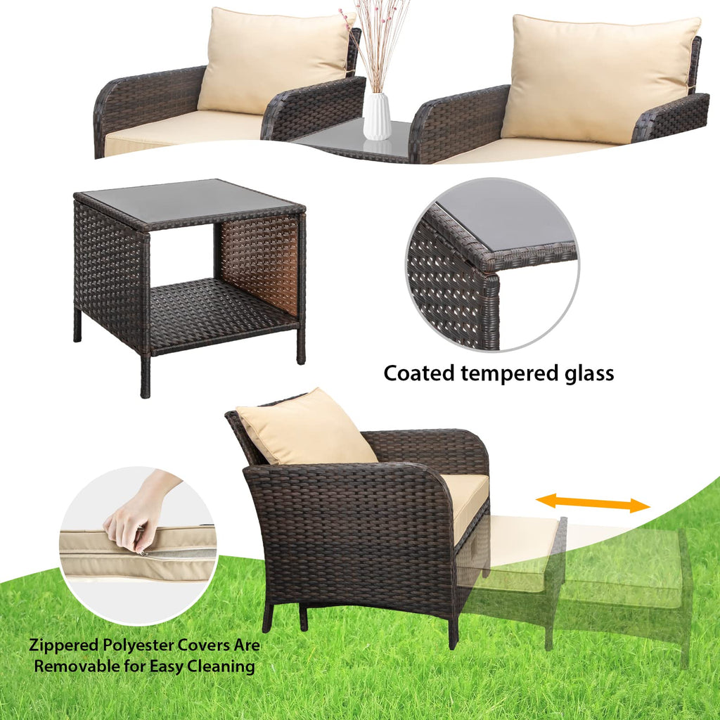 5 Pieces Patio conversation sofa set