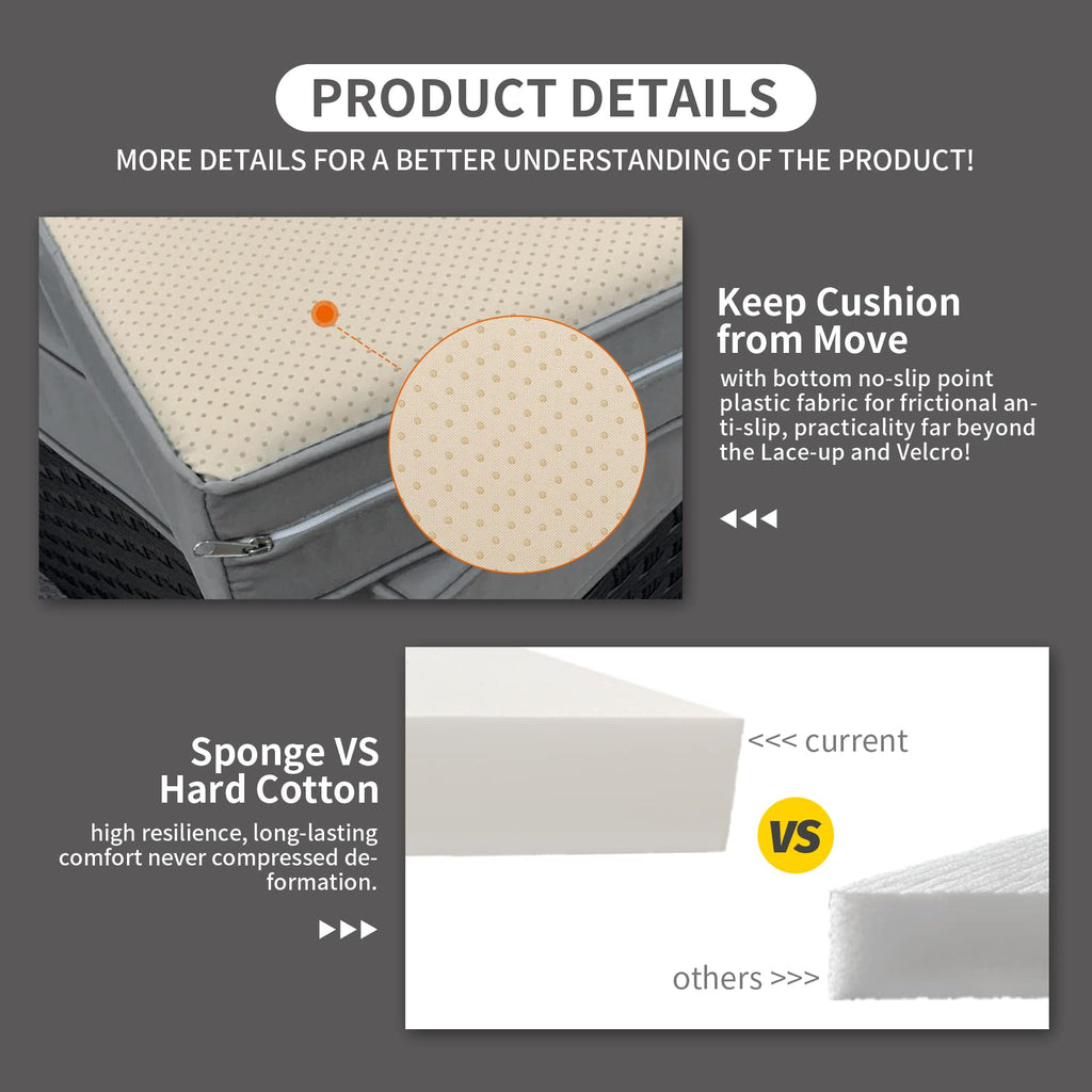 2 Person Patio Wicker Sofa