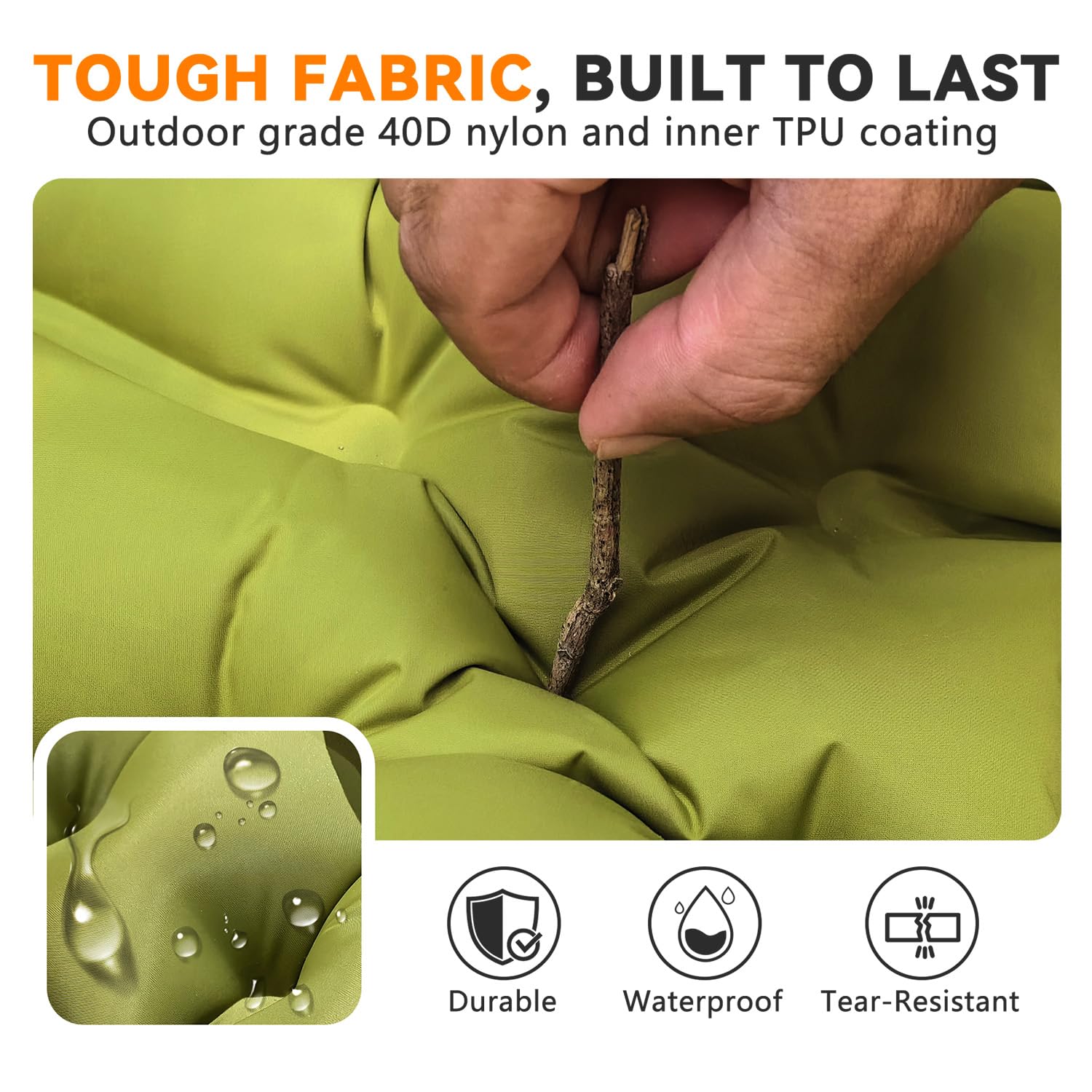 ADRERIC Sleeping Pad, Ultralight Inflatable Sleeping Pad for Camping with Pillow Built-in Foot Pump