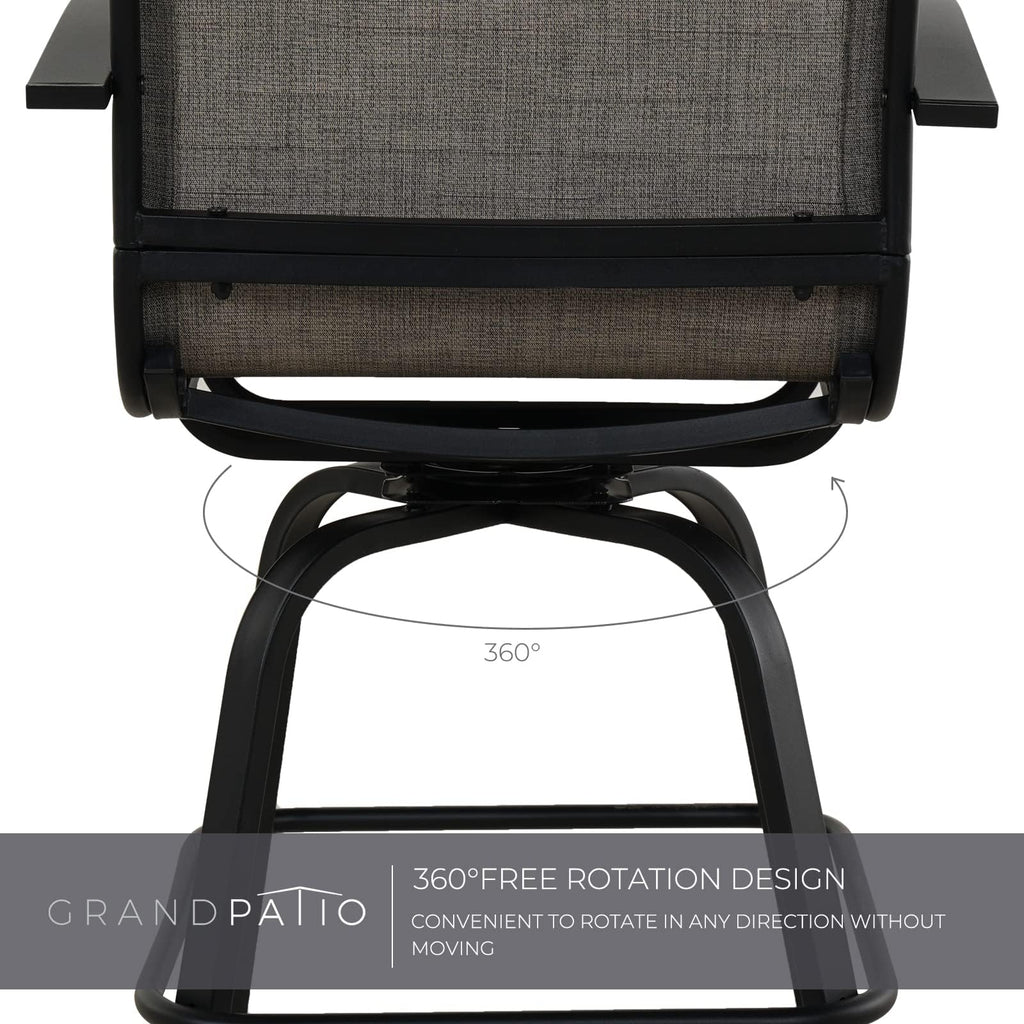 2pcs Patio Bar Swival Chairs