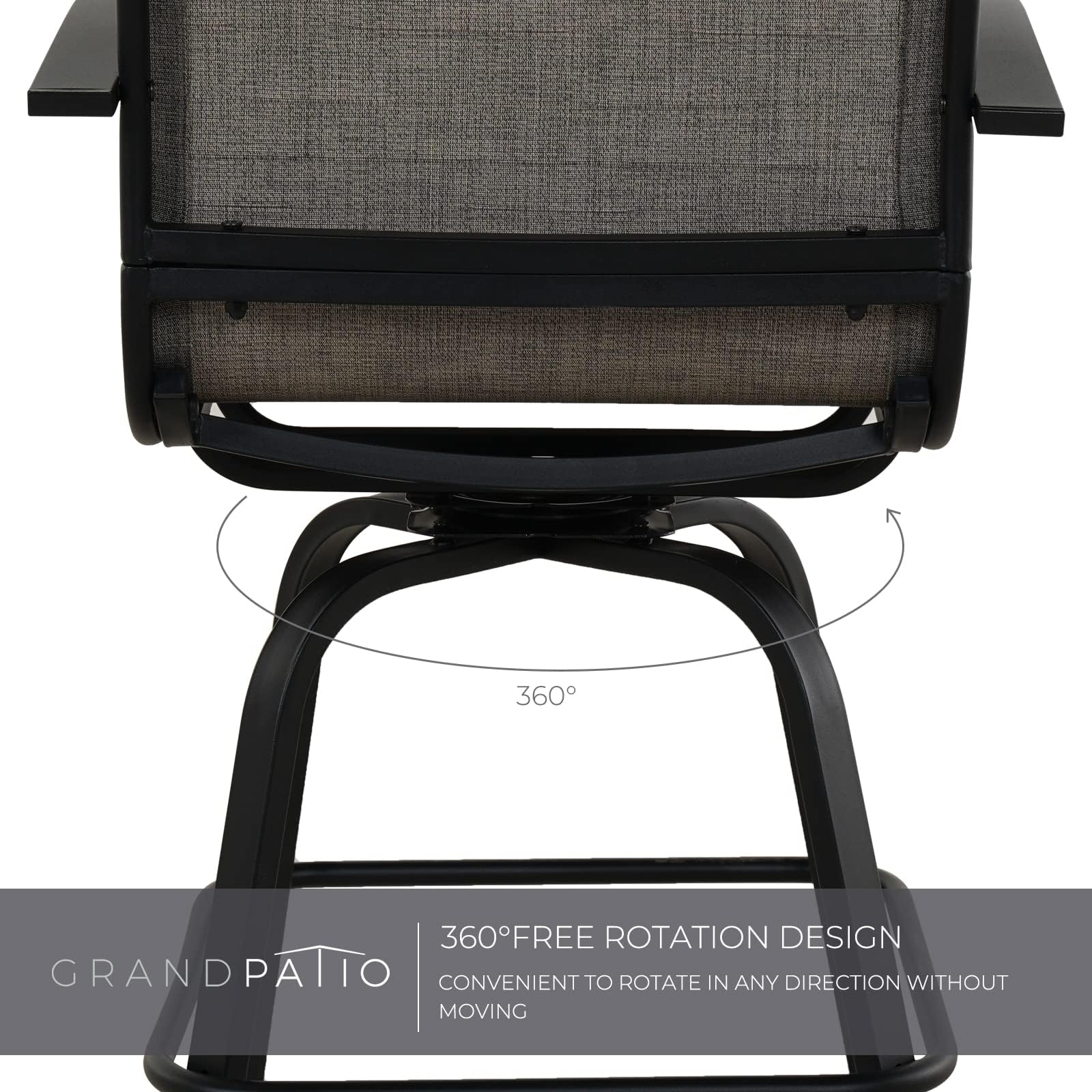 2pcs Patio Bar Swival Chairs