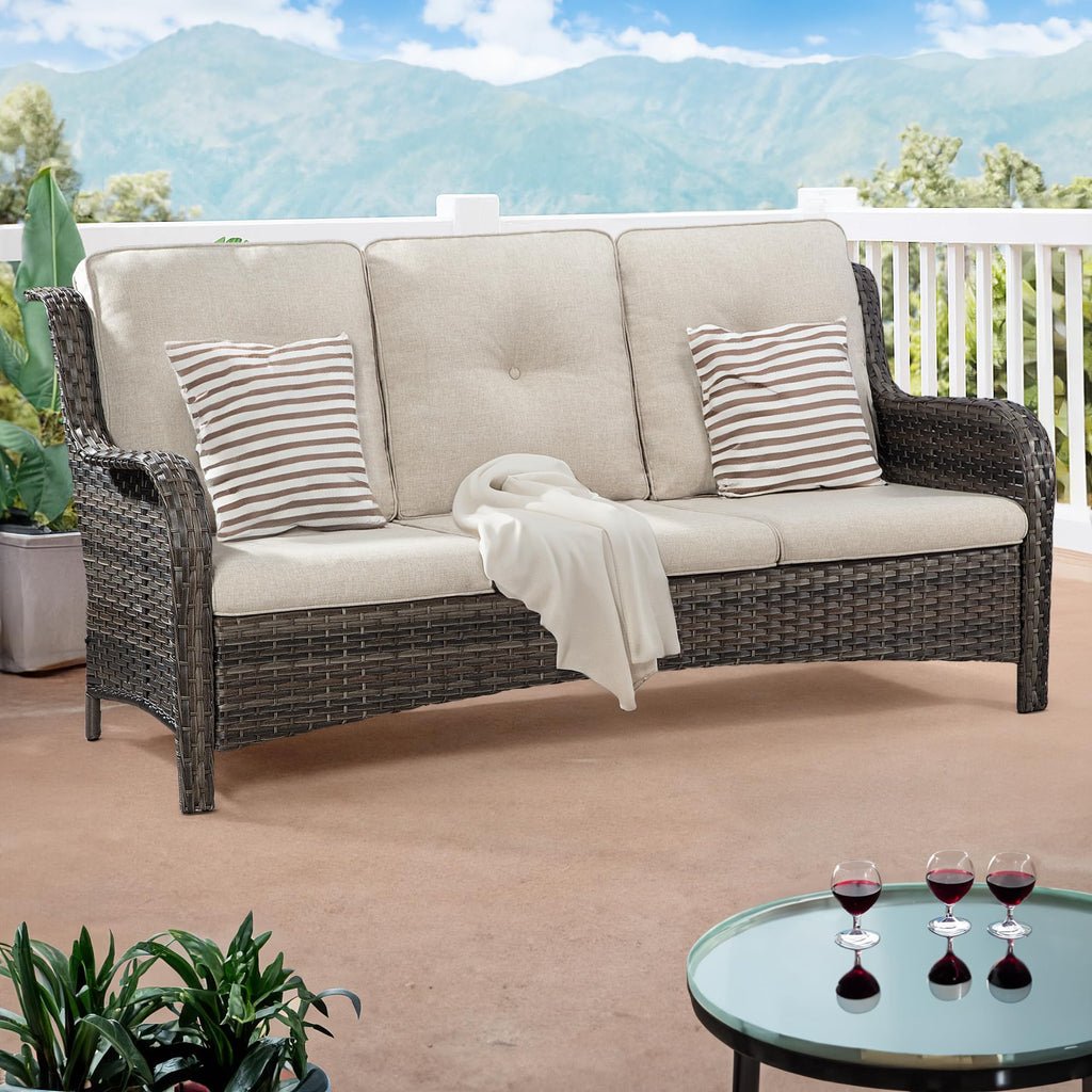 3 Person Patio Wicker Sofa V25PF025