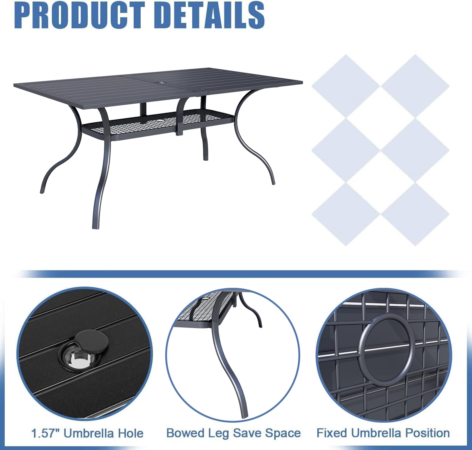 7pcs Patio Dining Set