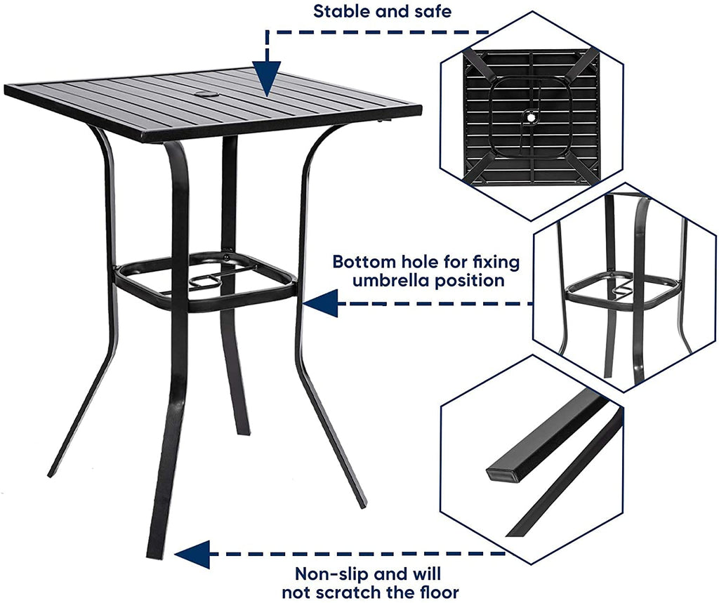 Patio Metal Bar Table