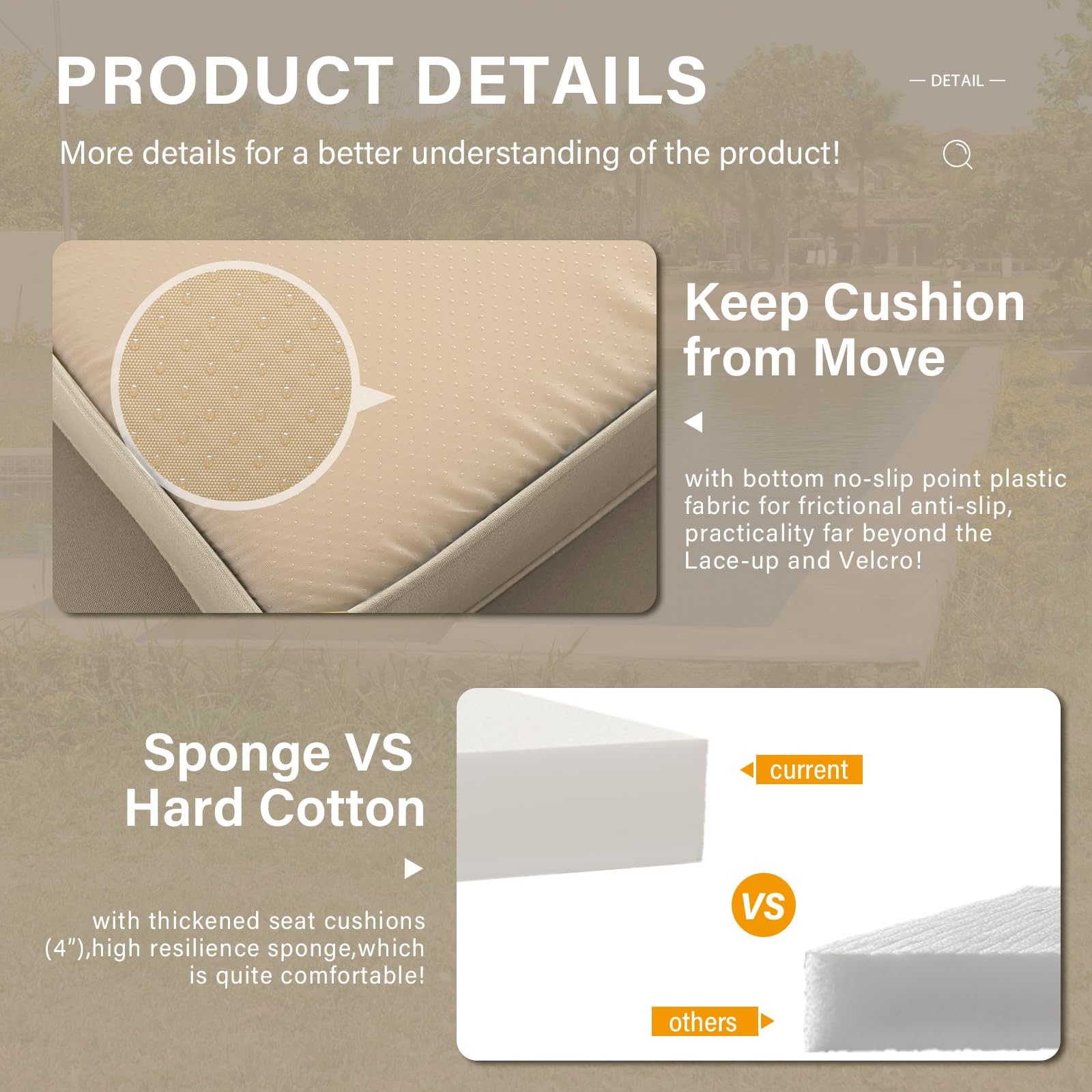 6PCS Patio Conversation Sofa Set