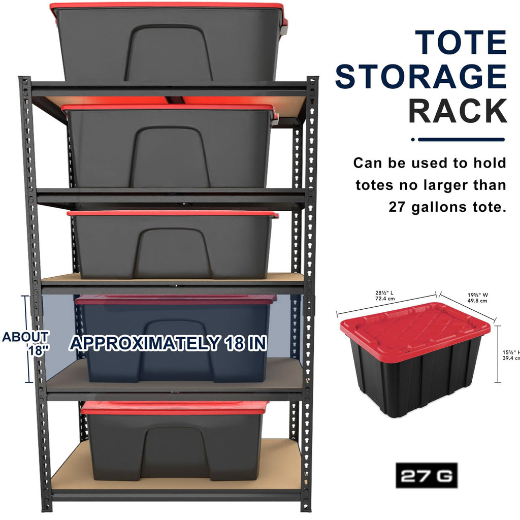 TEISURE Storage Rack,2400 LBS Garage Shelving Units,16" x 35.5'' x 72'' Storage Shelves Heavy Duty