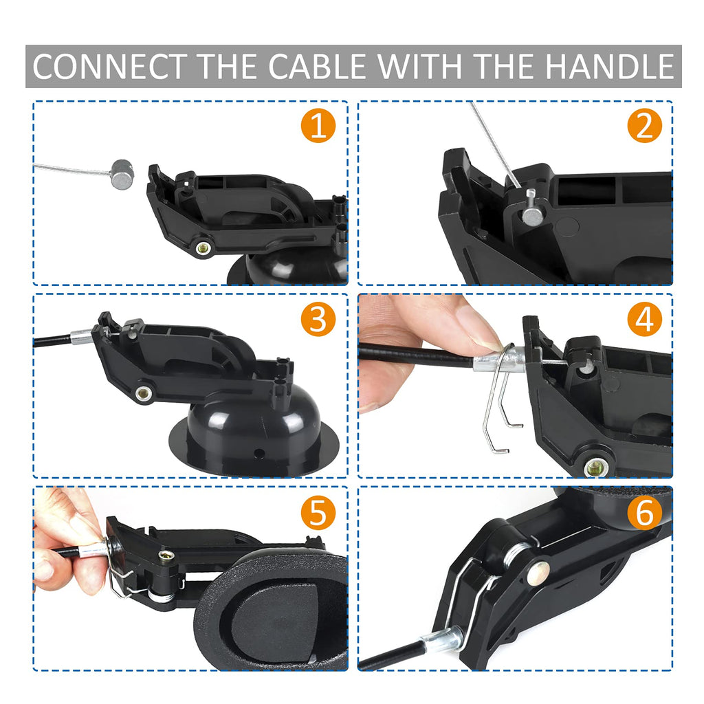 TEISURE Recliner Replacement Parts with Pull Handle and Release Cable (2-Sets), Repair Recliner Mechanism Parts Compatible with Most Furniture of Recliner Sofa Couch Chair