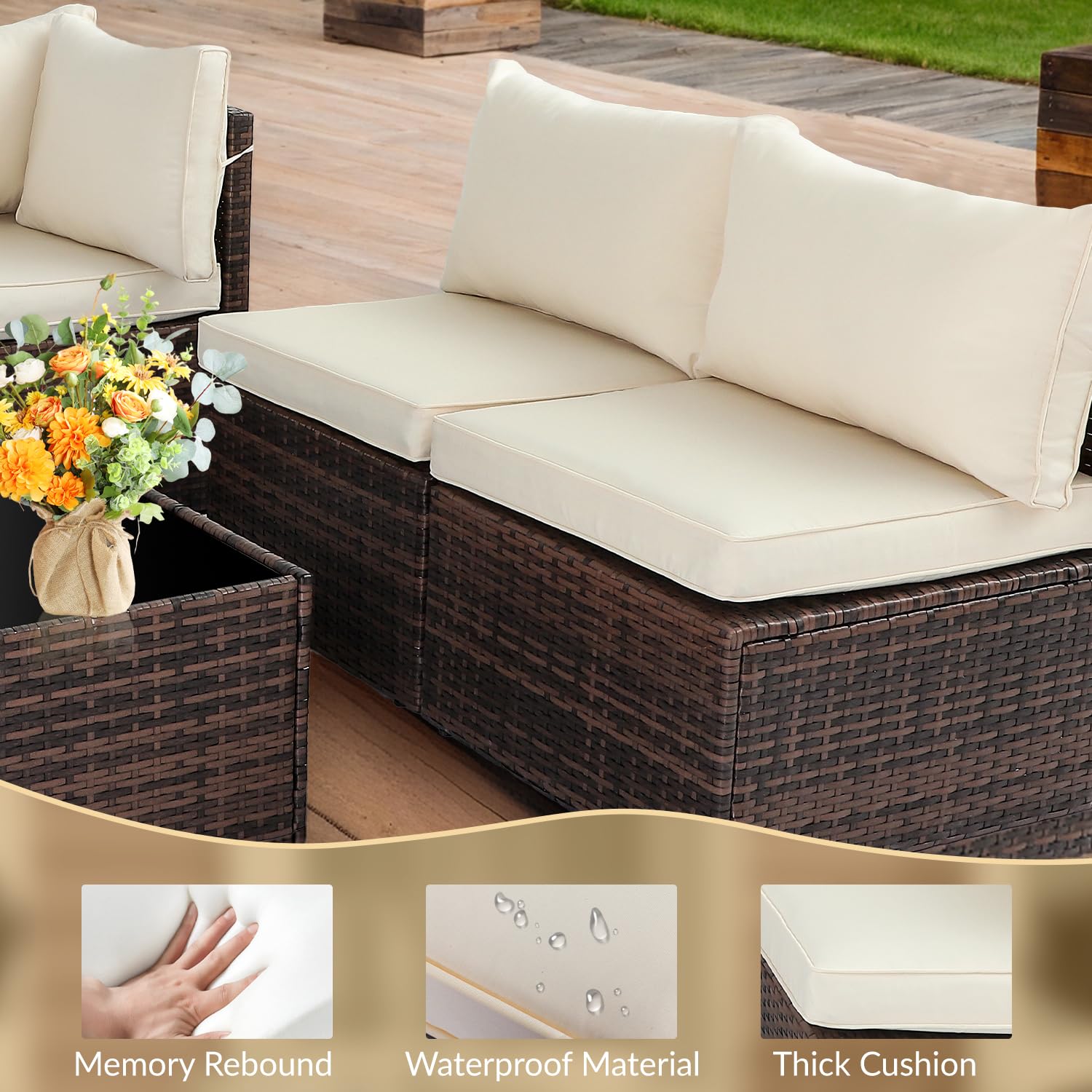 7pcs Patio Conversation Set
