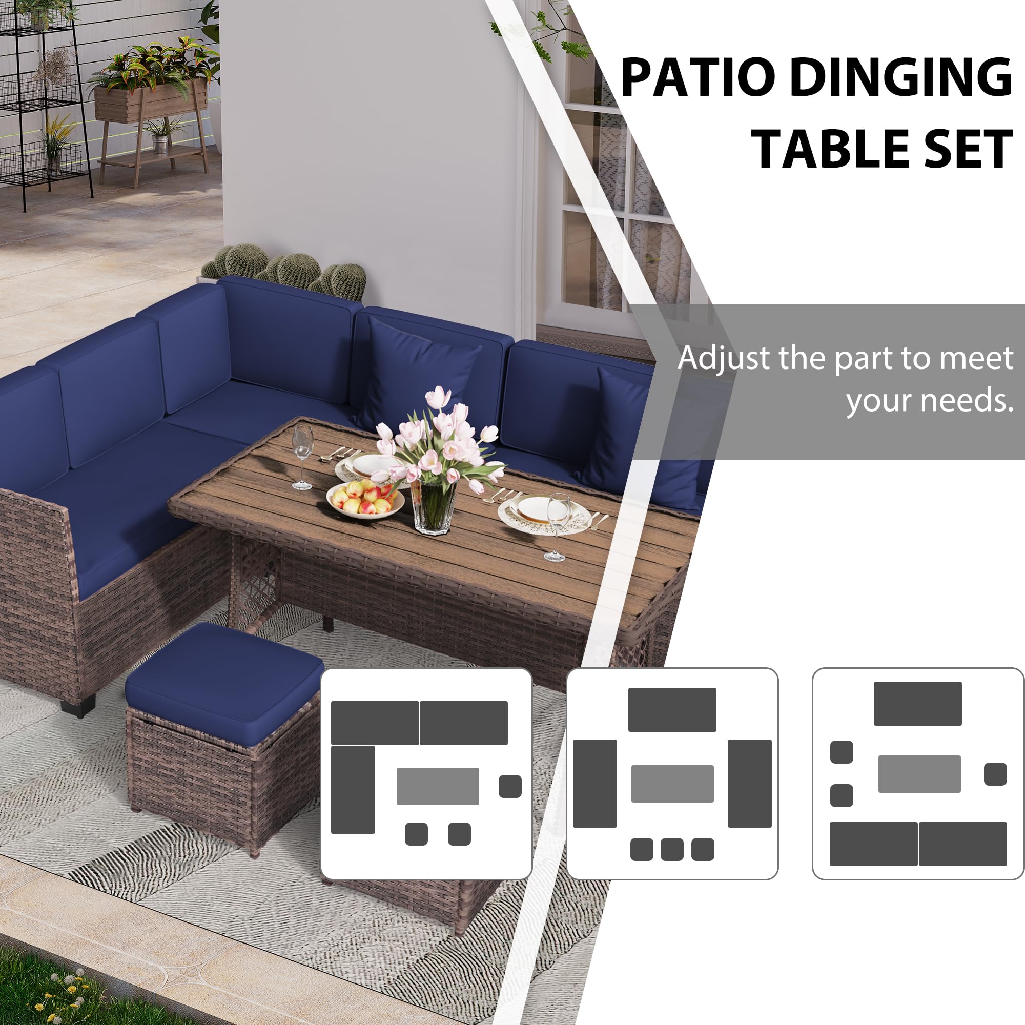 7pcs Patio Furniture Set