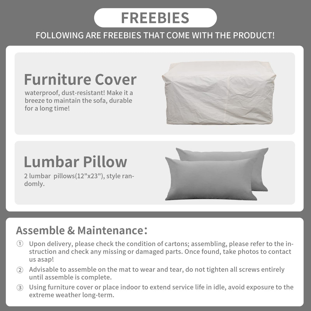 2 Person Patio Wicker Sofa