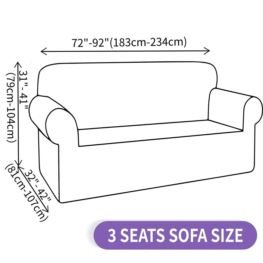 TEISURE Super Stretch Couch Cover (72"-92") Universal Sofa Covers with Elastic Bottom, Dog Cat Pets Friendly Washable Furniture Protector Fitted Sofa Slipcovers Stay in Place (Dark Grey, Sofa)