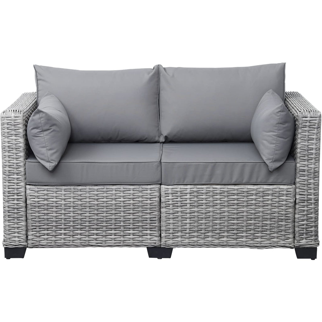 2 Person Patio Wicker Sofa