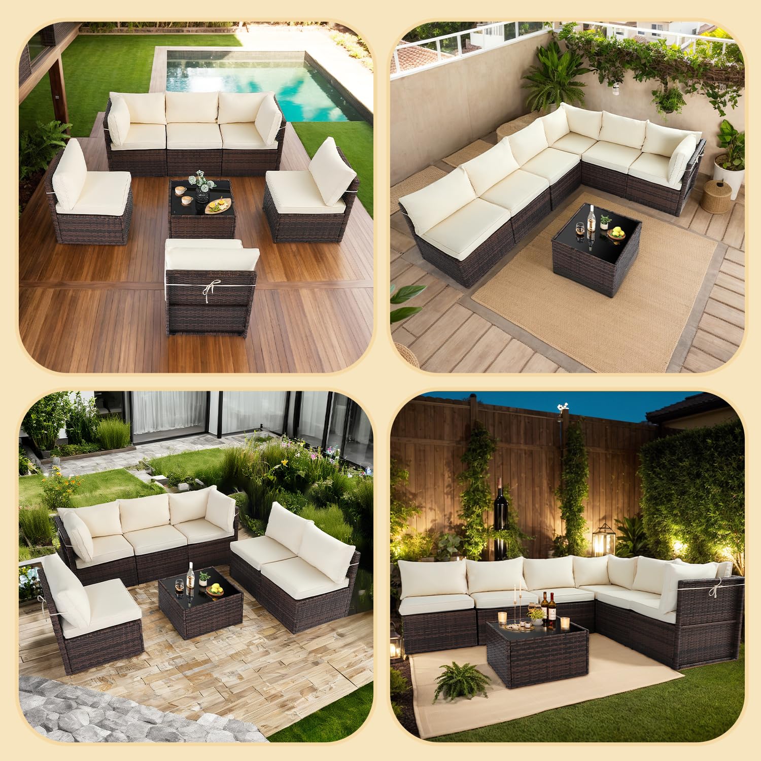 7pcs Patio Conversation Set