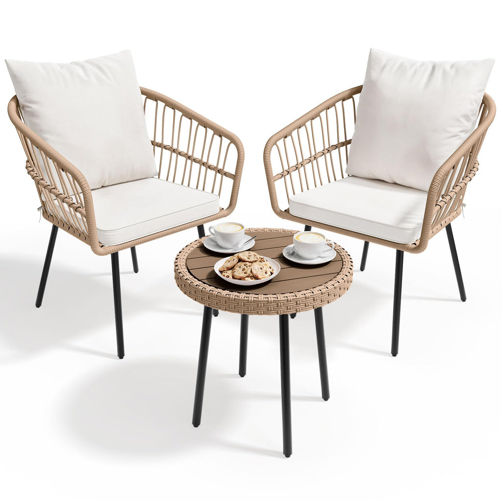 3pcs Patio Wicker Conversation Sets