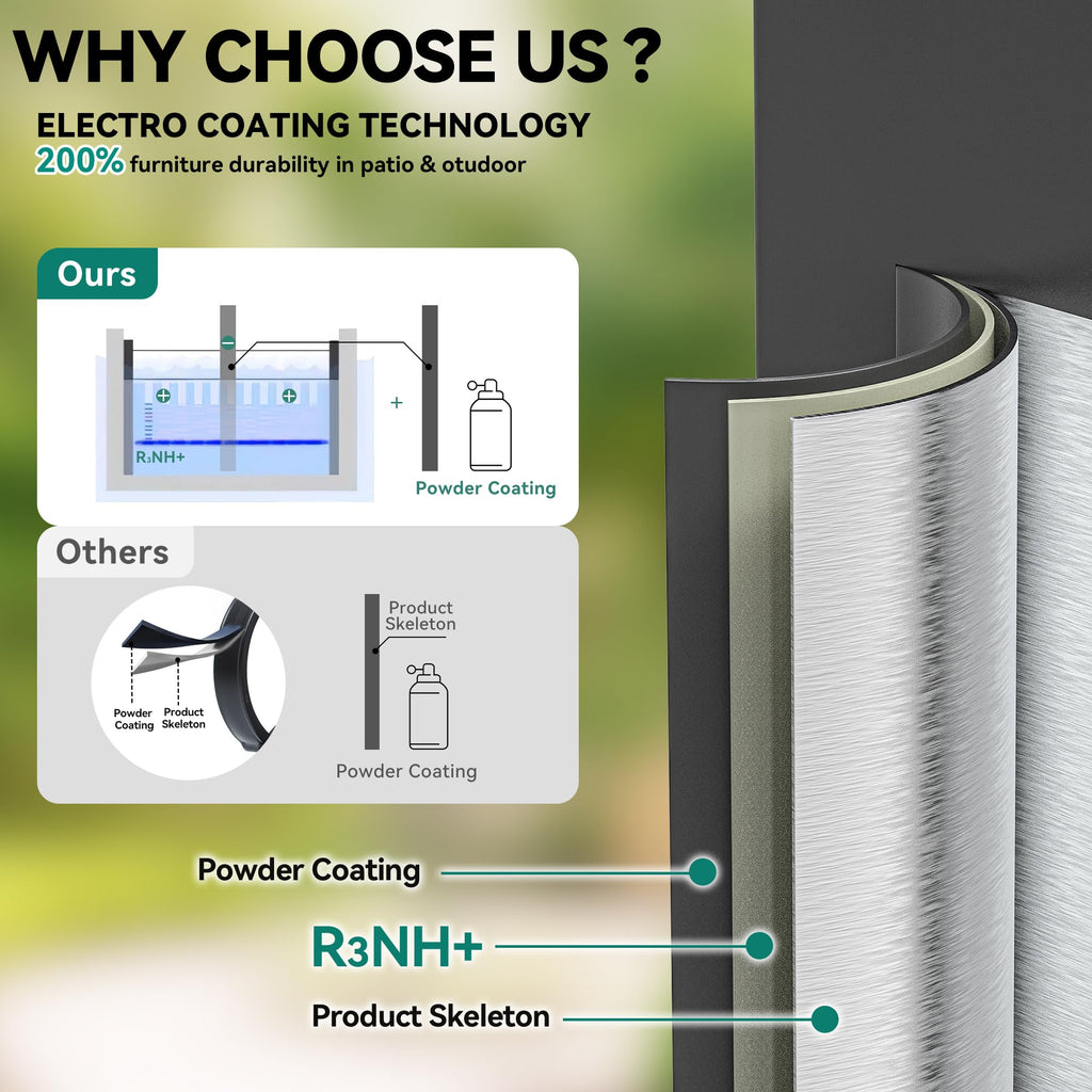 2pk Patio Steel Swivel Chairs