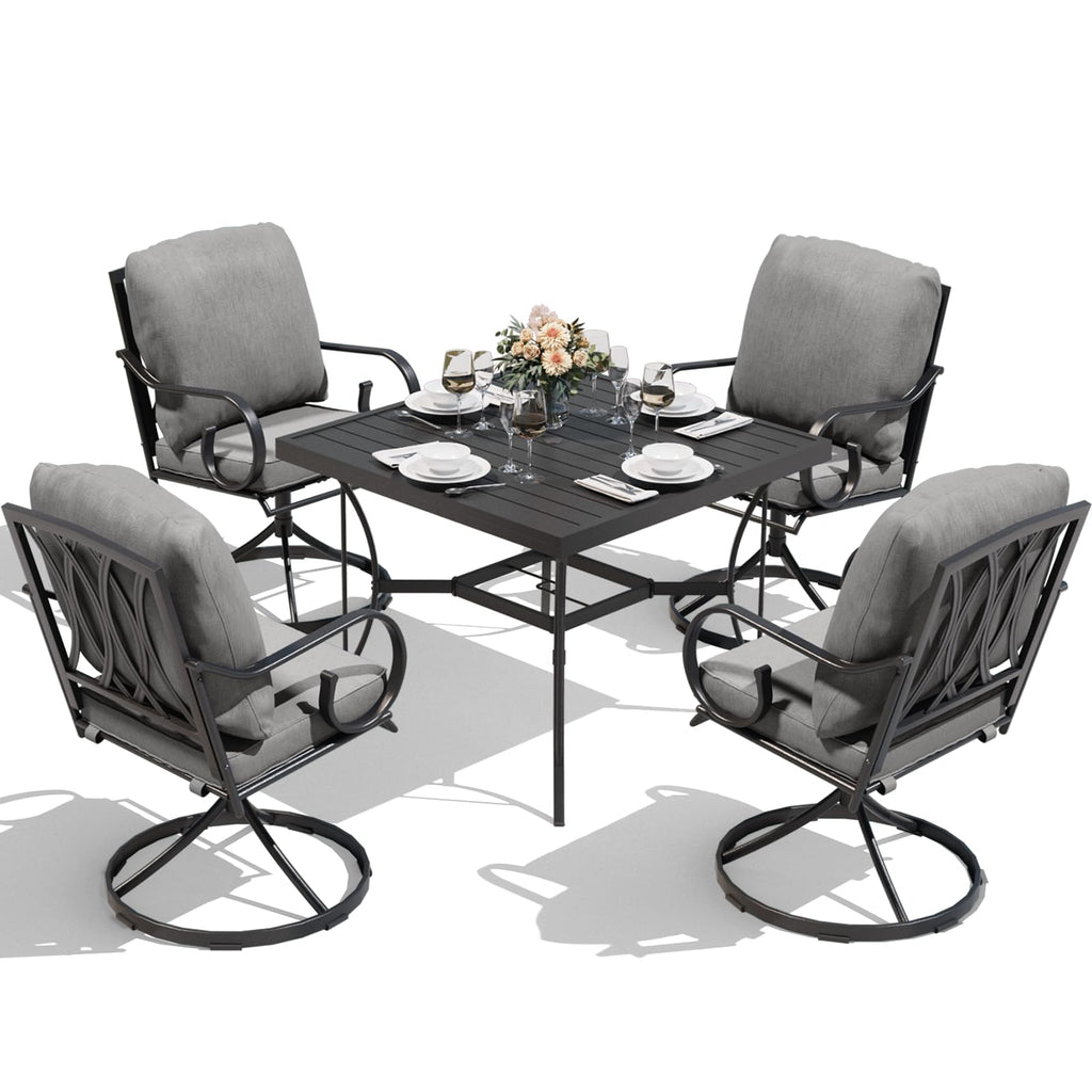 5pcs Patio Swival Dining Set